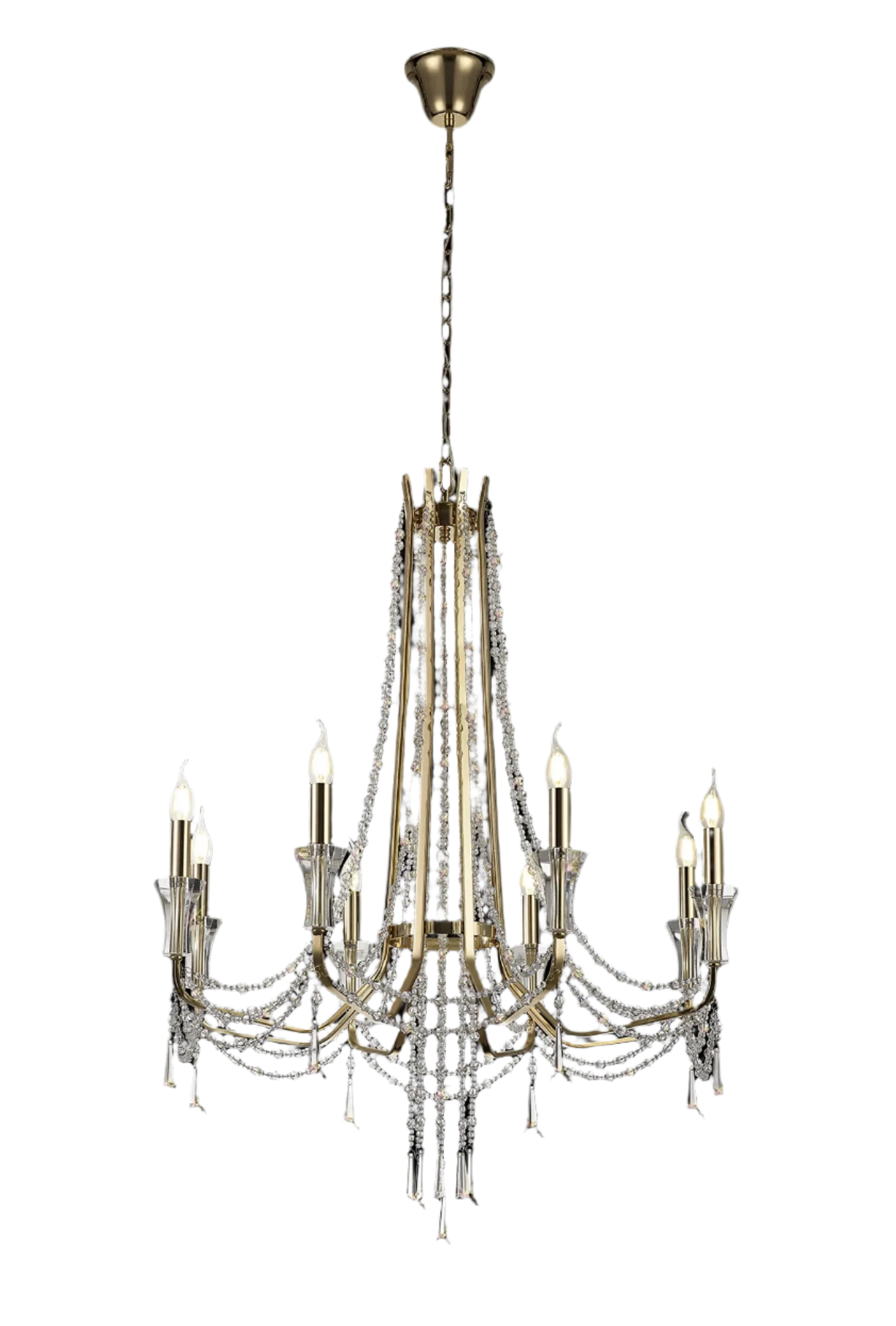 Armand 3/6/8Lt Crystal Chandelier - Chrome/Gold - Image 6