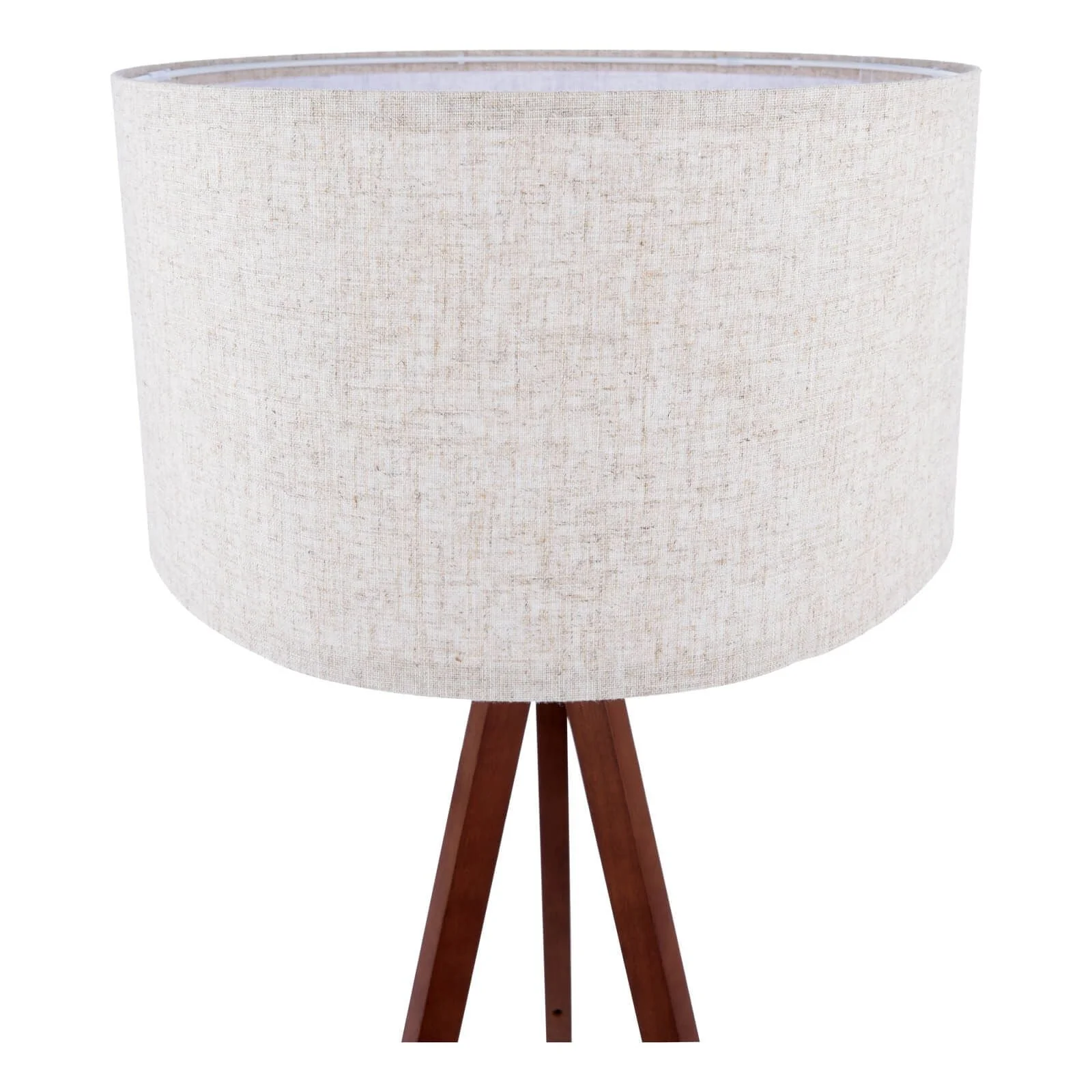 Armitage Tripod Floor Lamp Dark/Light Wood With Shade E27 - Image 2