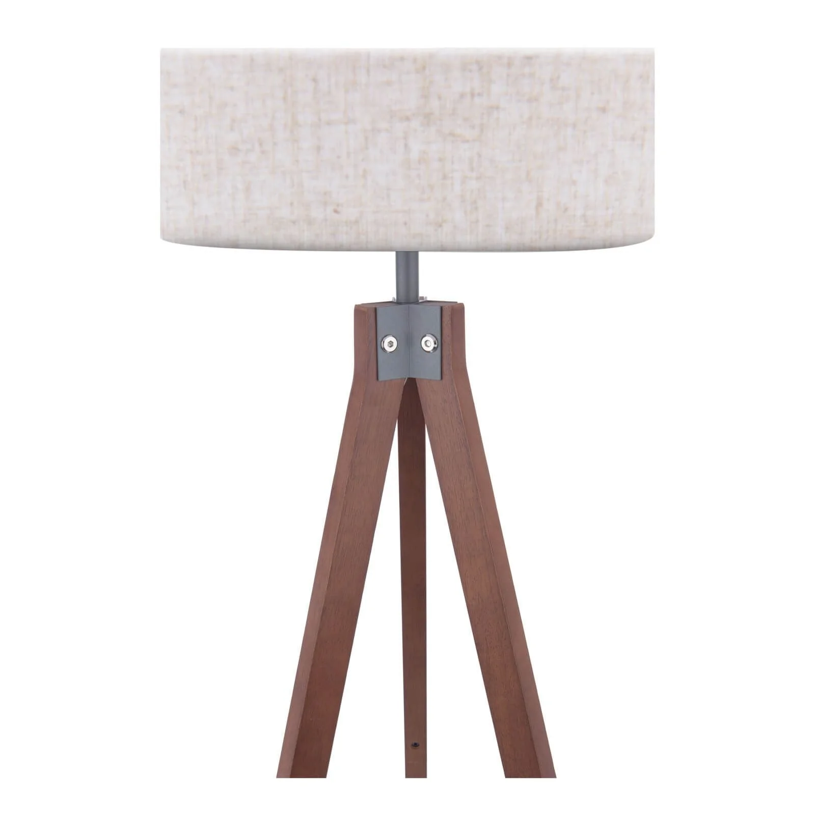 Armitage Tripod Floor Lamp Dark/Light Wood With Shade E27 - Image 3