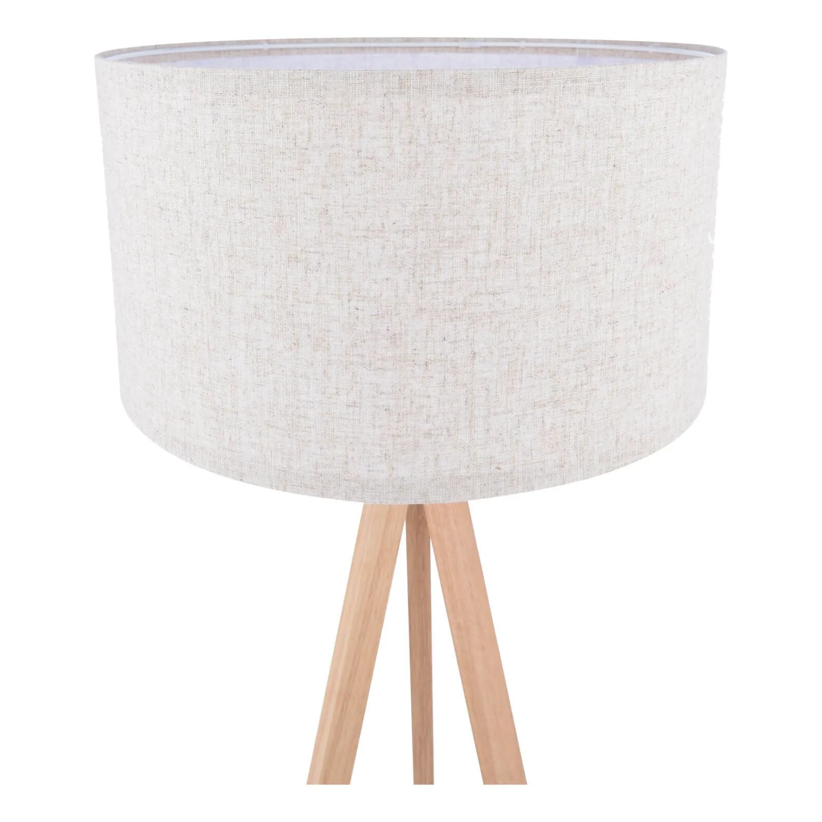 Armitage Tripod Floor Lamp Dark/Light Wood With Shade E27 - Image 6