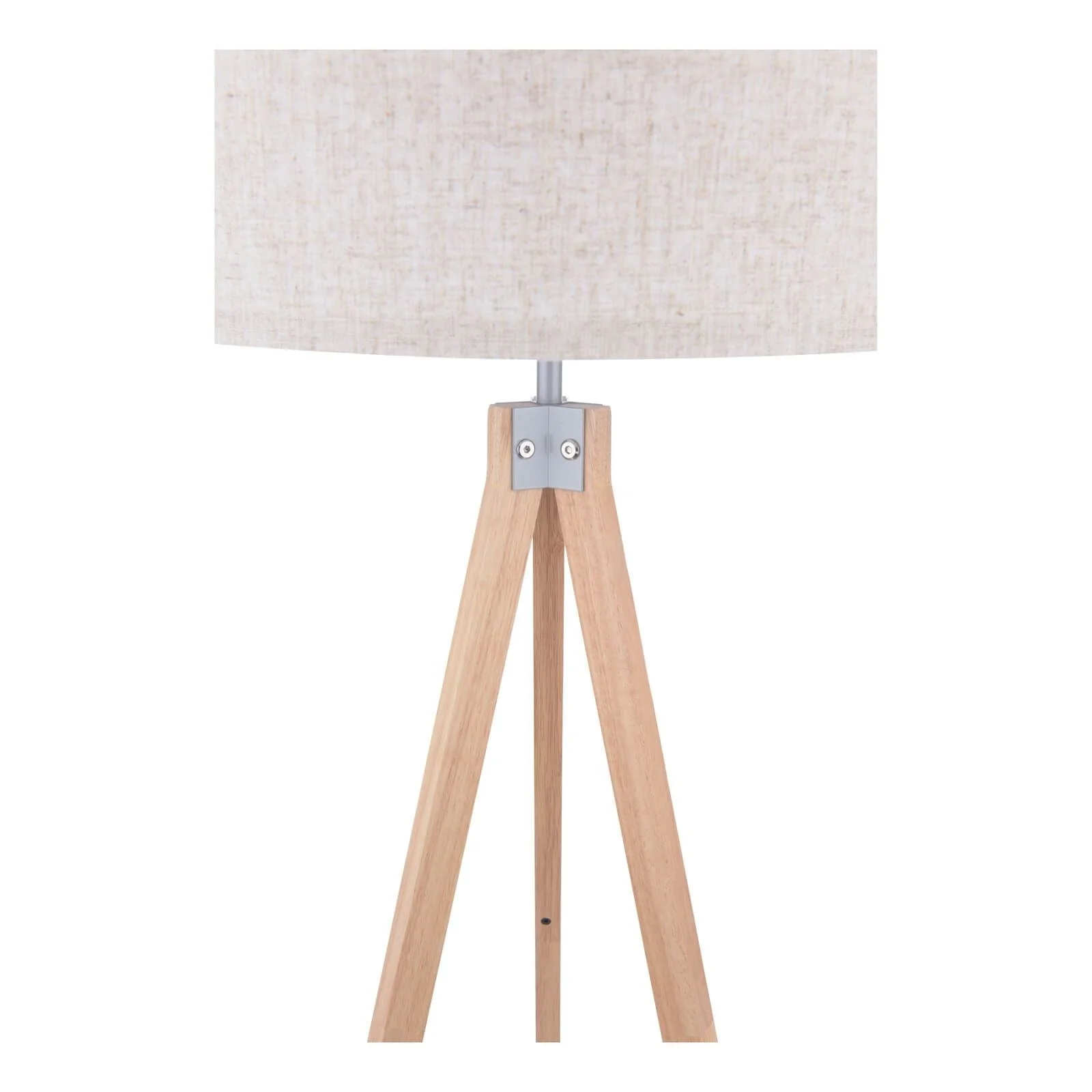 Armitage Tripod Floor Lamp Dark/Light Wood With Shade E27 - Image 7
