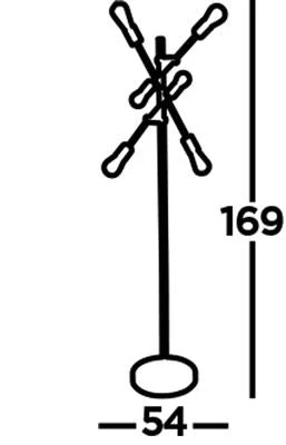 Armstrong 6Lt Floor Lamp - Black & Satin Brass Metal E27 - Image 3