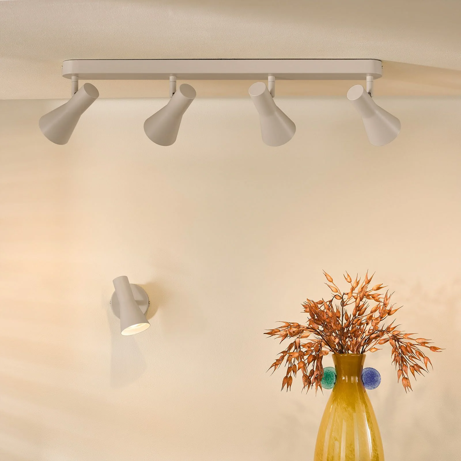 Arnel 4 Light Bar Spotlight- Satin Taupe Finish - Image 4