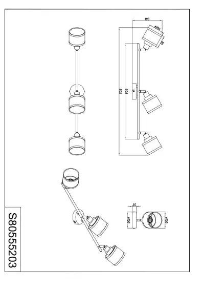 Arosa 2/3Lt Bar Spotlight - Chrome - Image 6
