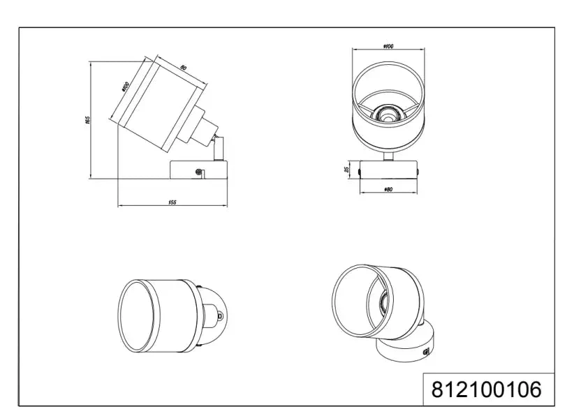 Arosa Wall Spotlight - Chrome - Image 4
