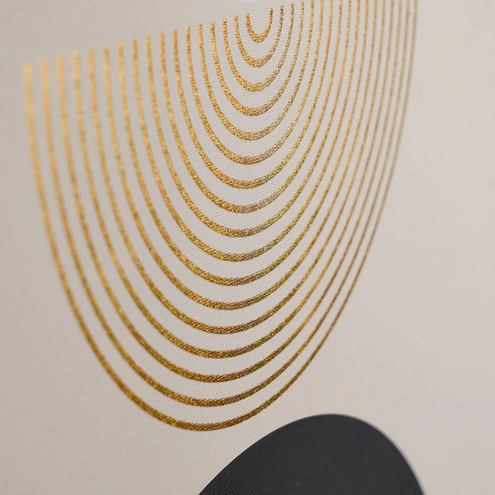 Art Deco Print with Gold Detail and Black Frame - Image 2