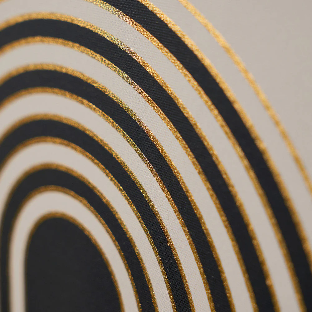 Art Deco Print with Linear Gold Detail and Black Frame - Image 4
