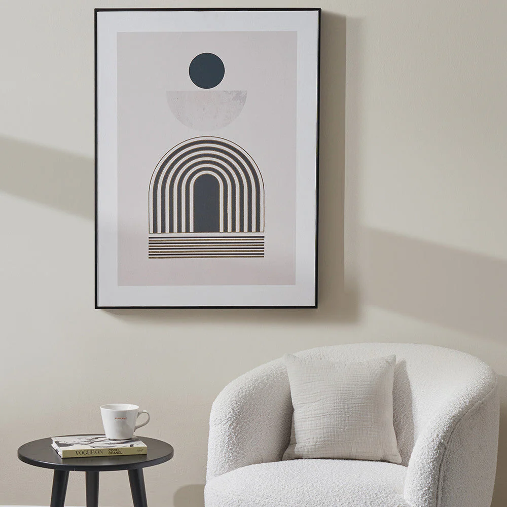 Art Deco Print with Linear Gold Detail and Black Frame - Image 5