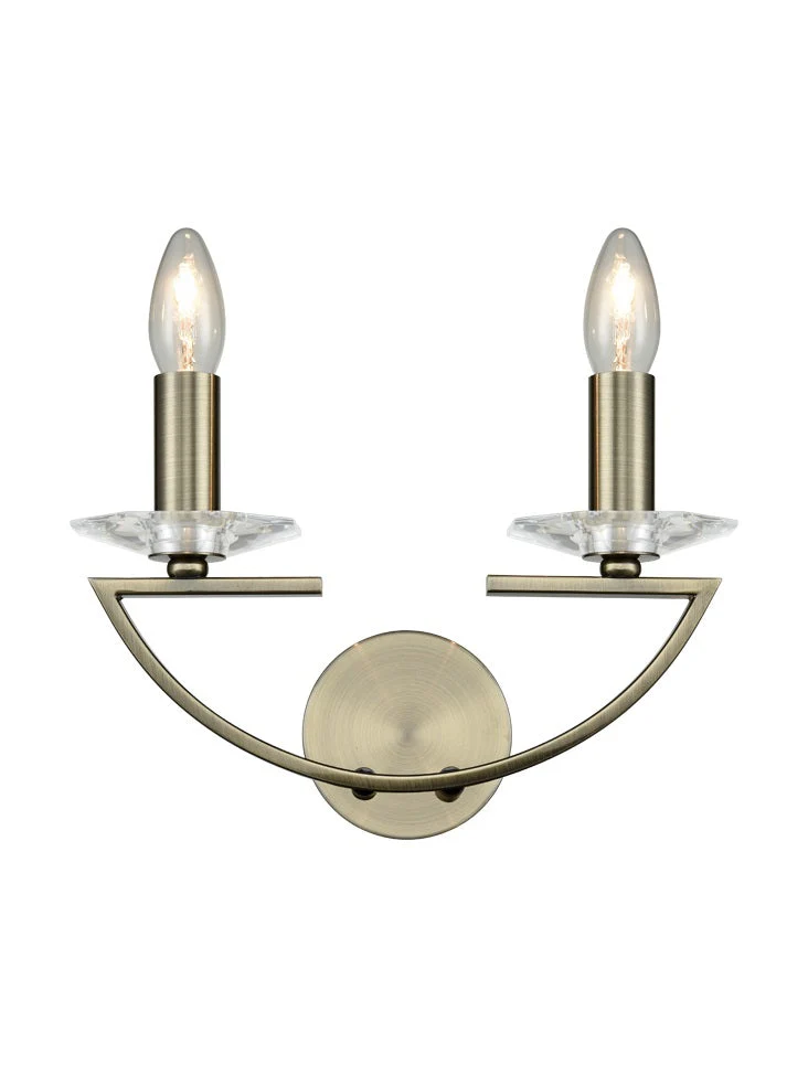 Artemu 2 Light Wall Bracket - Chrome/Bronze Finish - Image 2