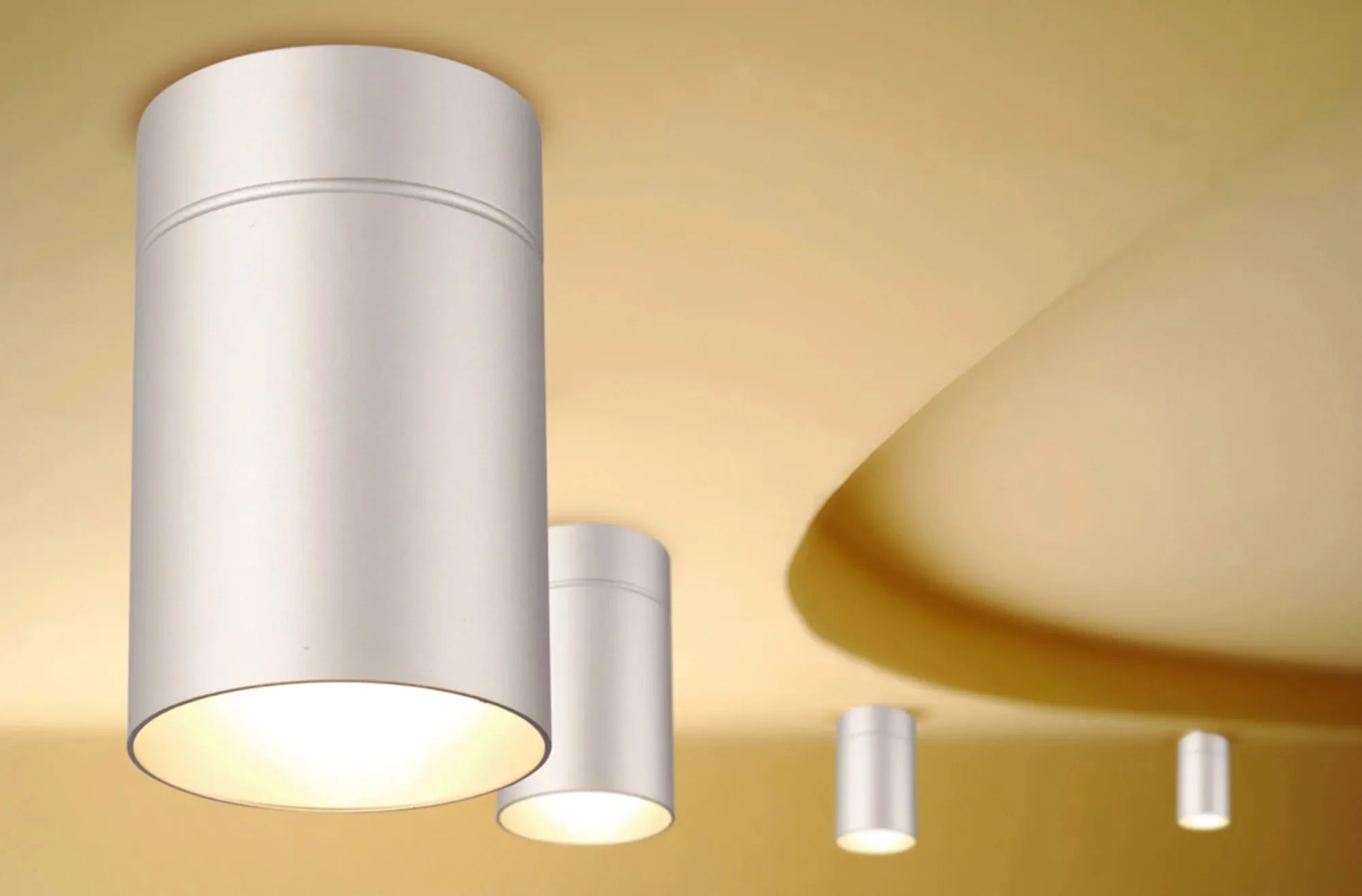 Aruba 1Lt Small/Large Flush Spotlight E27 - White/Silver - Image 4