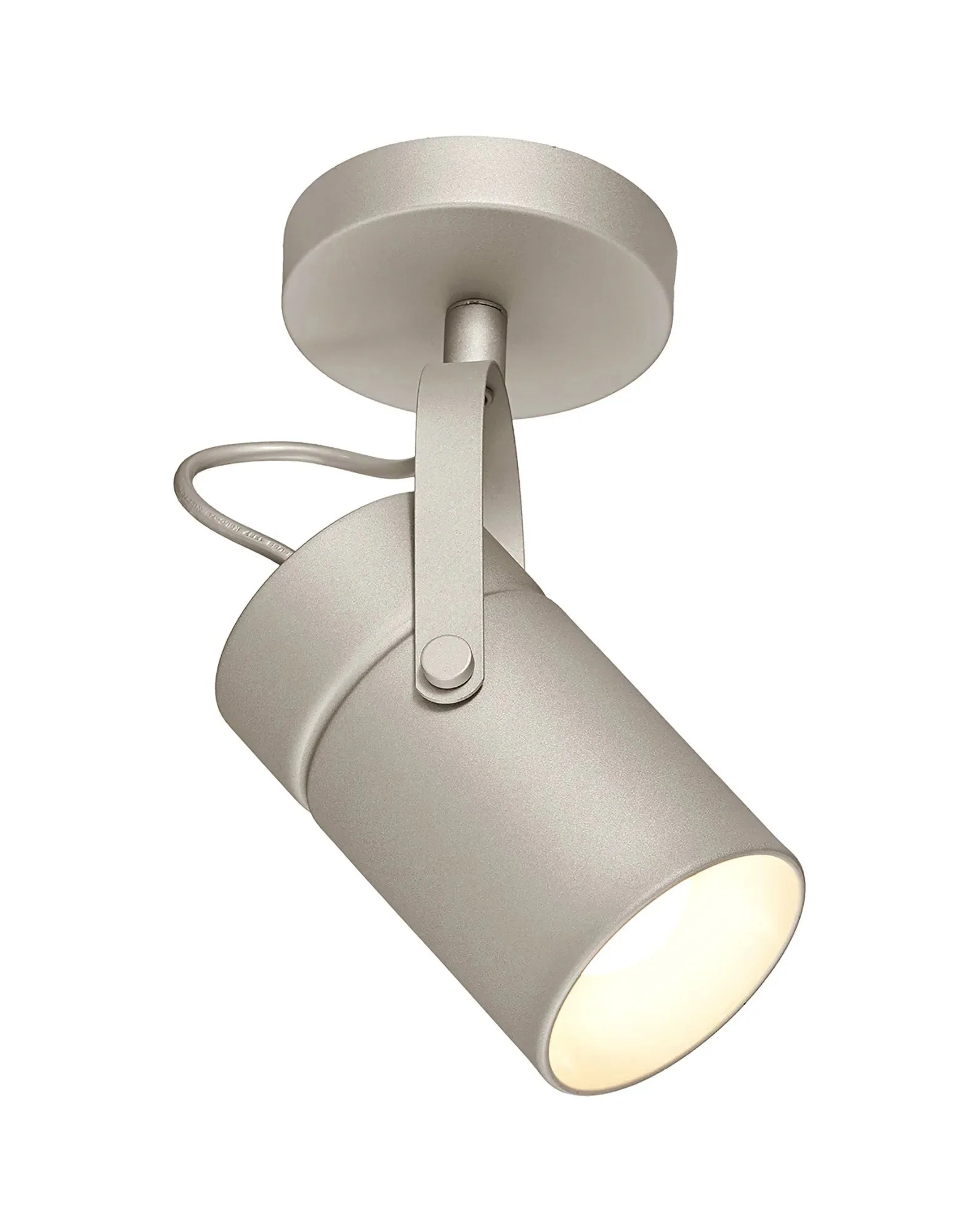 Aruba 1Lt Small/Large Single Spotlight E27 - White/Silver - Image 4
