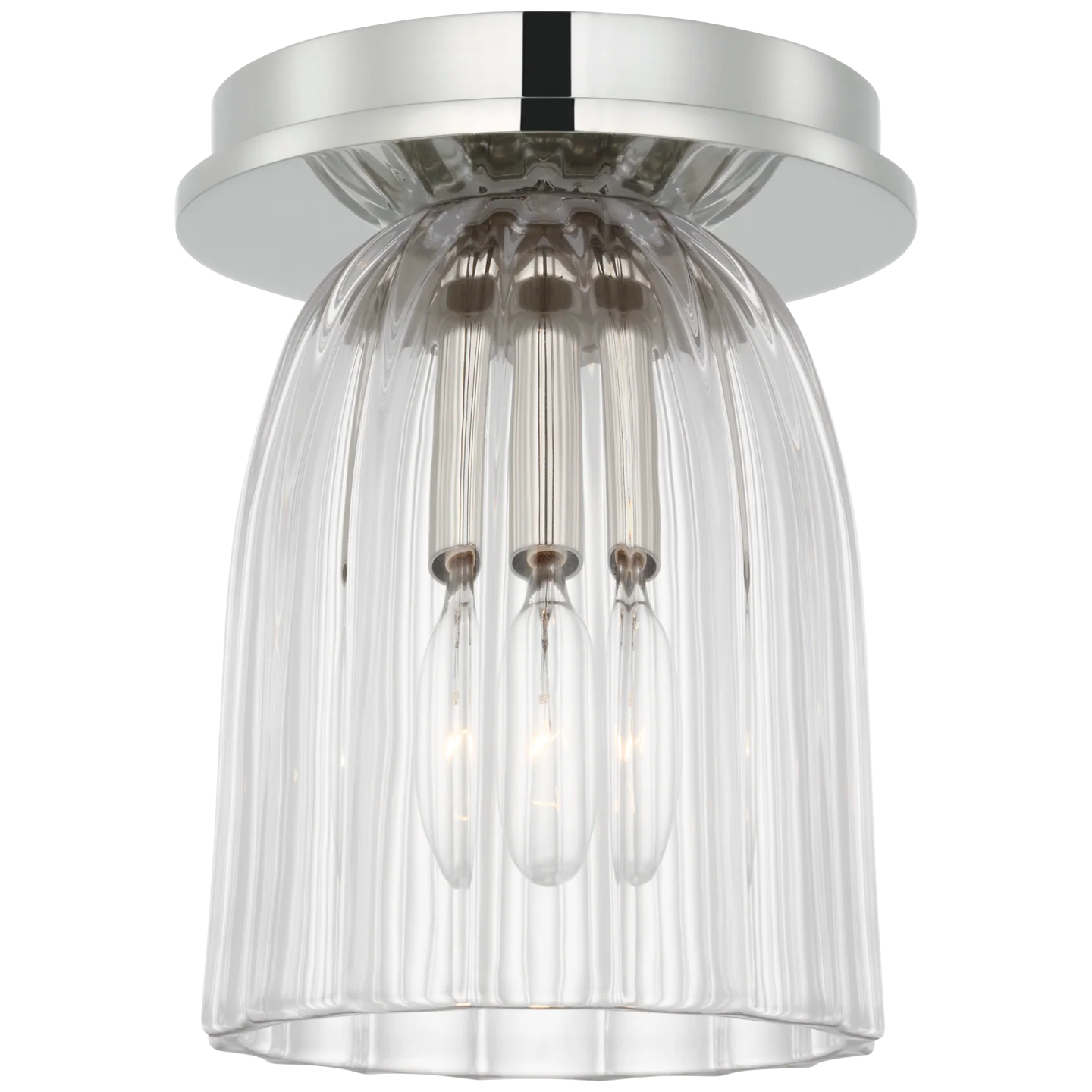 Asalea 5" Solitaire Flush Mount - Brass/Nickel - Image 2