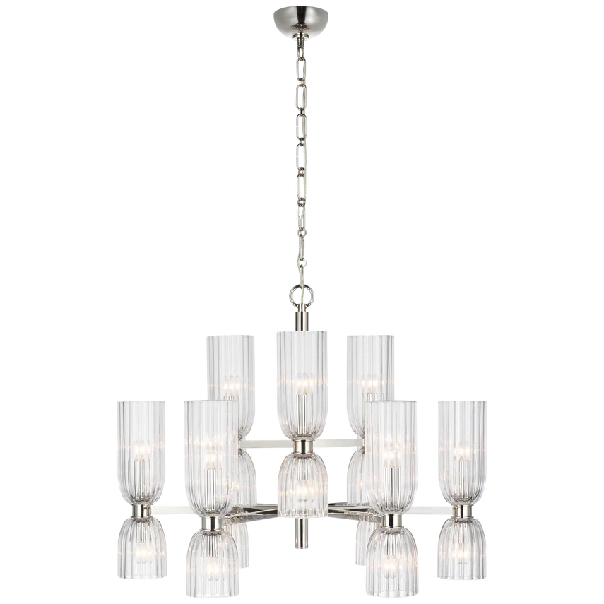 Asalea Two Tier Chandelier - Nickel/Brass - Image 2