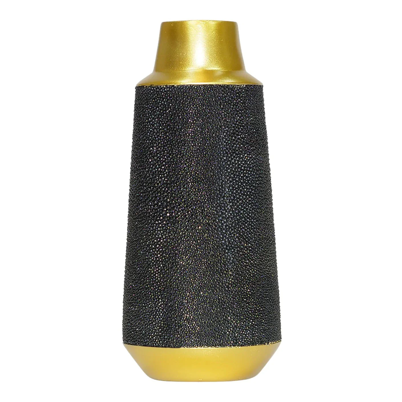 Asbury Small/Large Vase - Grey & Gold Finish - Image 2
