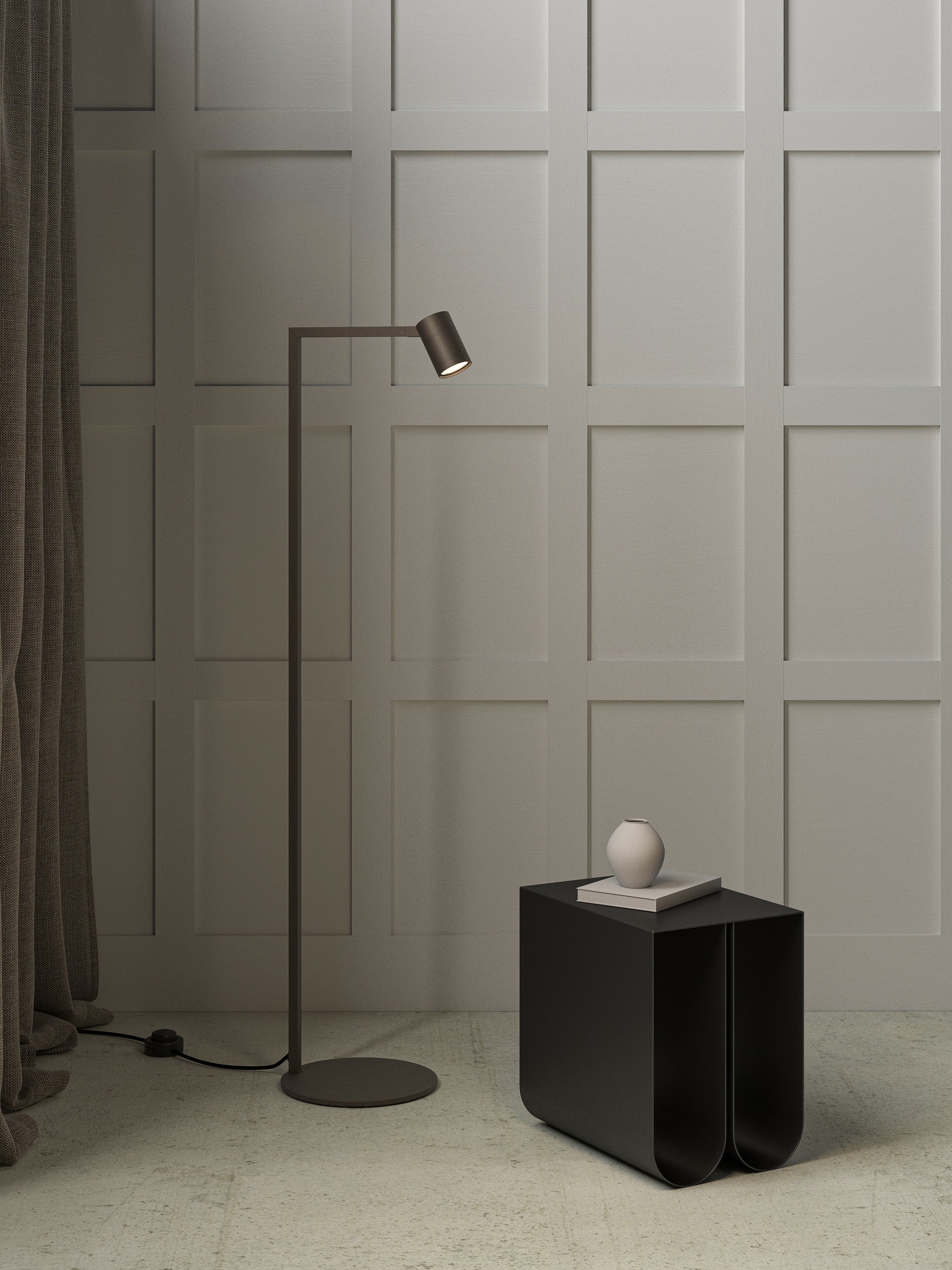 Ascoli Floor Indoor Floor Lamp in Bronze/Matt Black/Matt White GU10 IP20 - Image 2