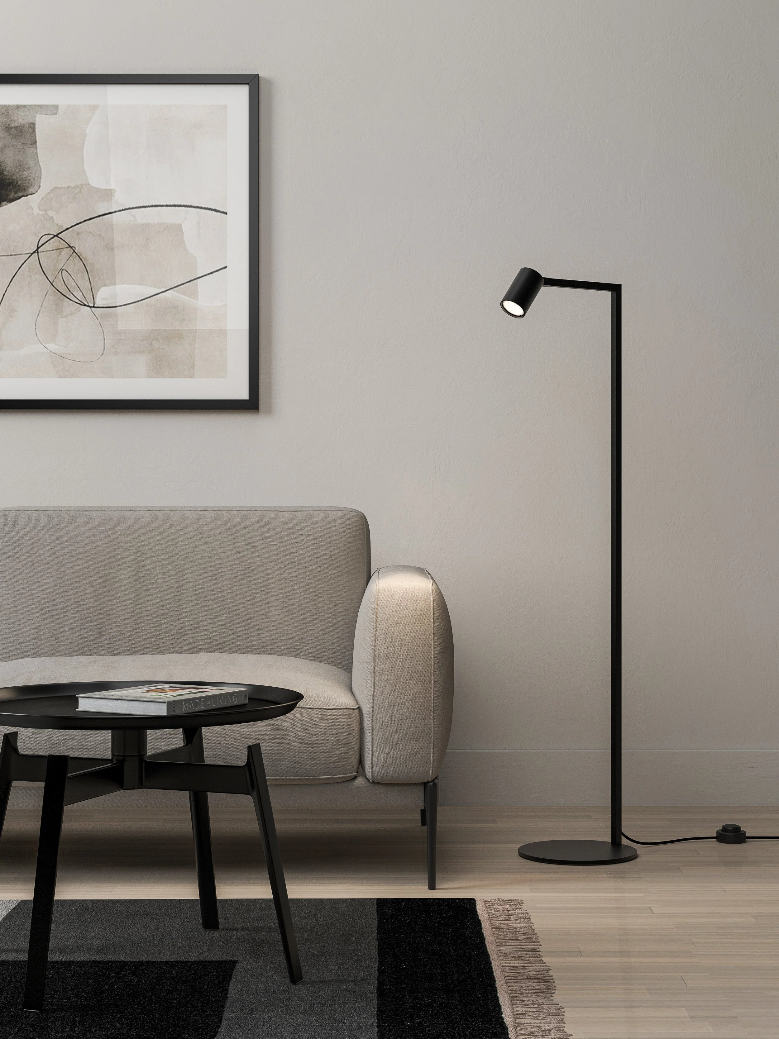 Ascoli Floor Indoor Floor Lamp in Bronze/Matt Black/Matt White GU10 IP20 - Image 8