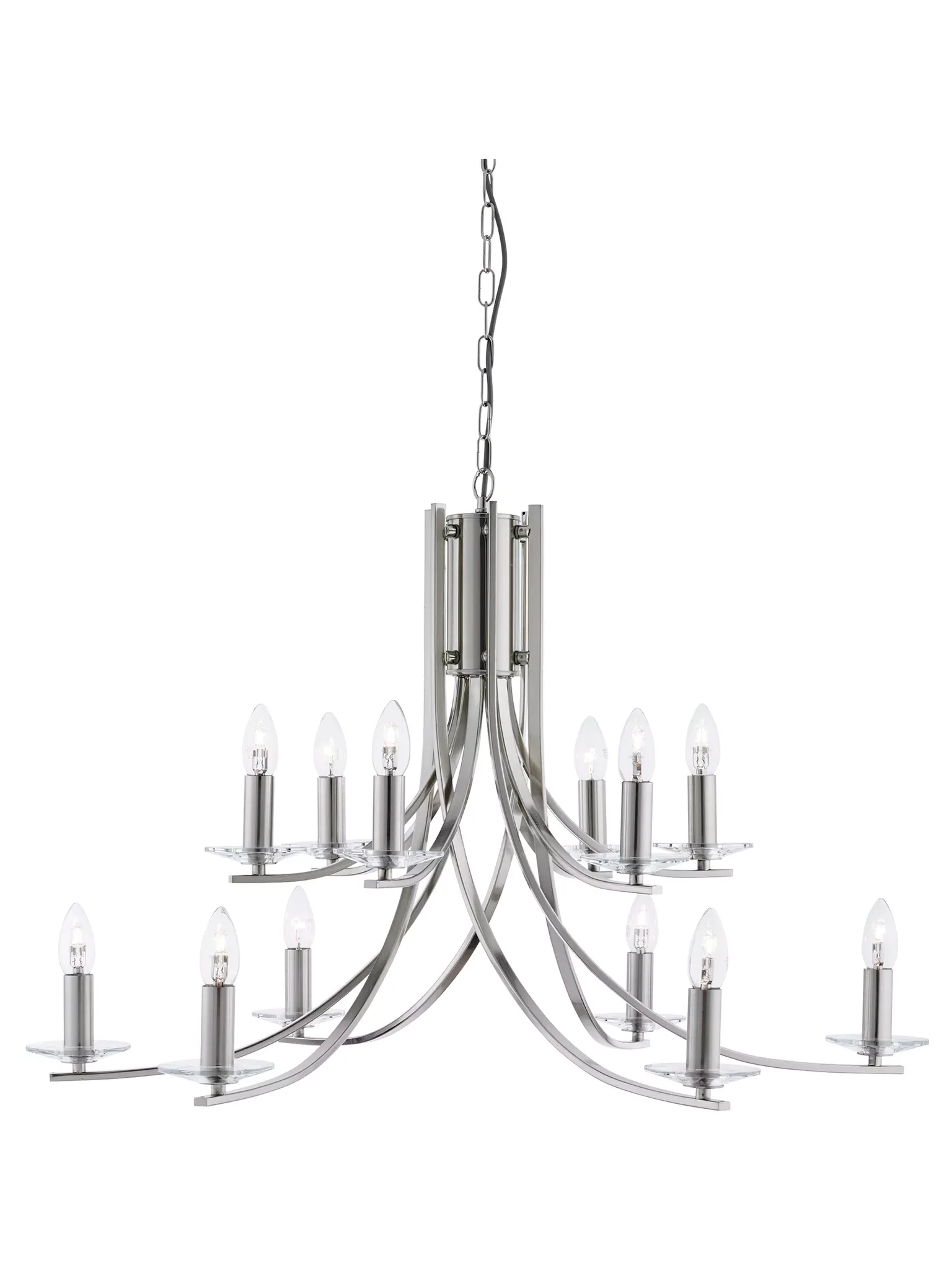 Ascona 12Lt Pendant -Satin Silver & Satin Brass Finishes - Image 10