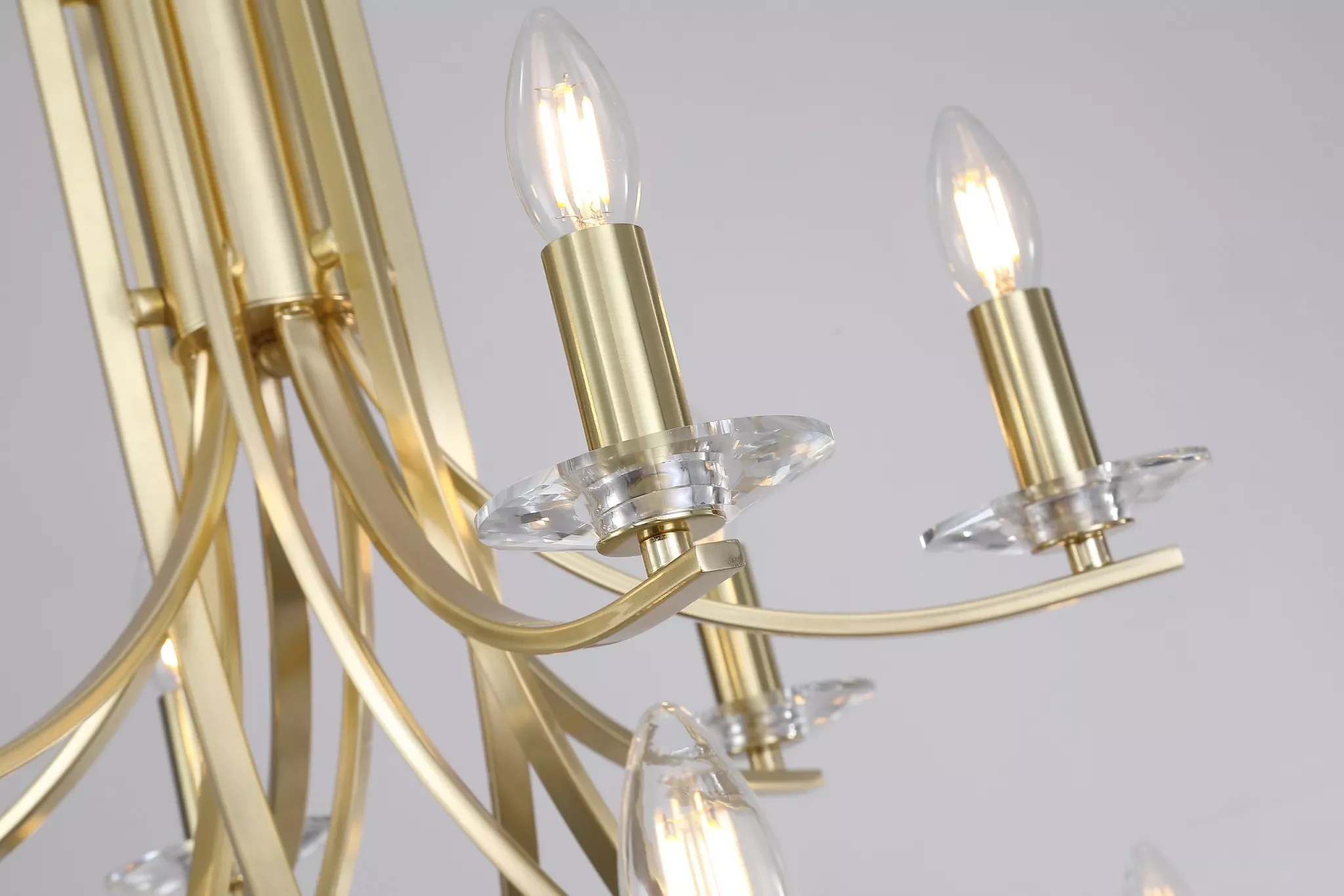 Ascona 12Lt Pendant -Satin Silver & Satin Brass Finishes - Image 6