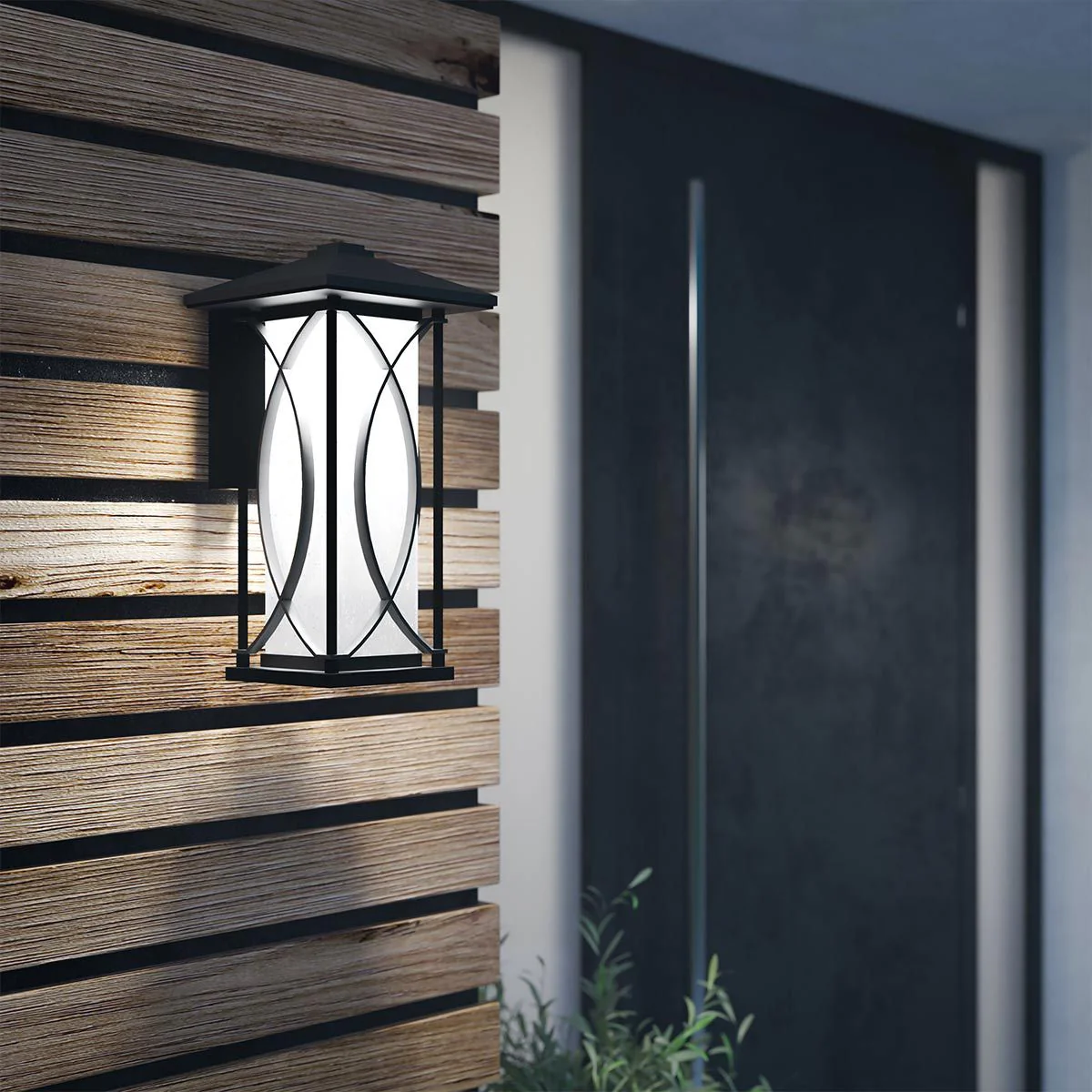 Ashbern 1 Light Small/Medium/Large Outdoor Wall Lantern - Textured Black E27 IP44 - Image 11