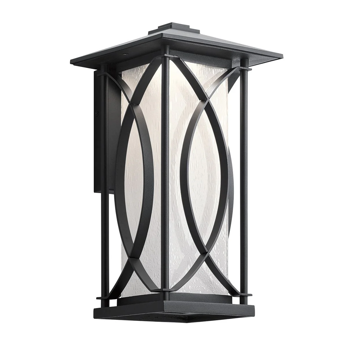 Ashbern 1 Light Small/Medium/Large Outdoor Wall Lantern - Textured Black E27 IP44 - Image 2