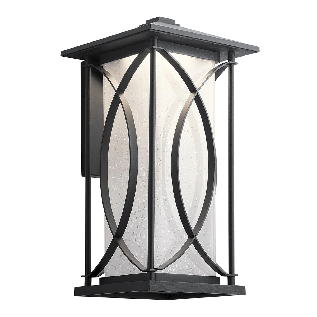 Ashbern 1 Light Small/Medium/Large Outdoor Wall Lantern - Textured Black E27 IP44 - Image 3
