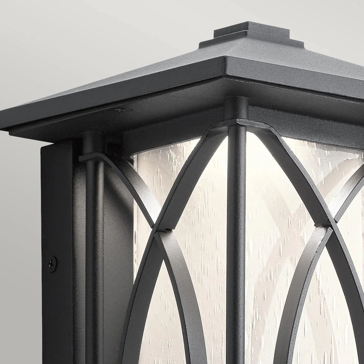 Ashbern 1 Light Small/Medium/Large Outdoor Wall Lantern - Textured Black E27 IP44 - Image 4