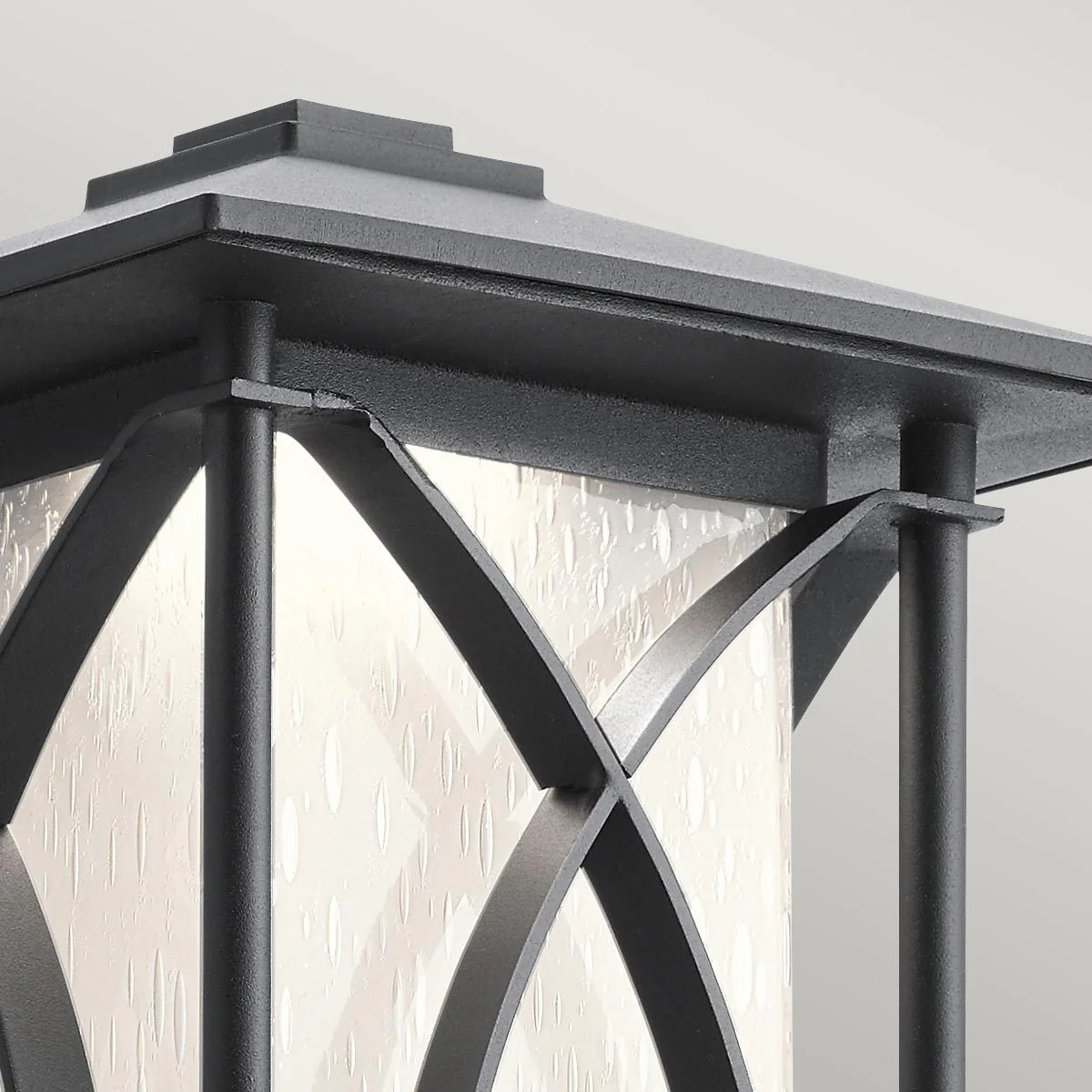 Ashbern 1 Light Small/Medium/Large Outdoor Wall Lantern - Textured Black E27 IP44 - Image 8