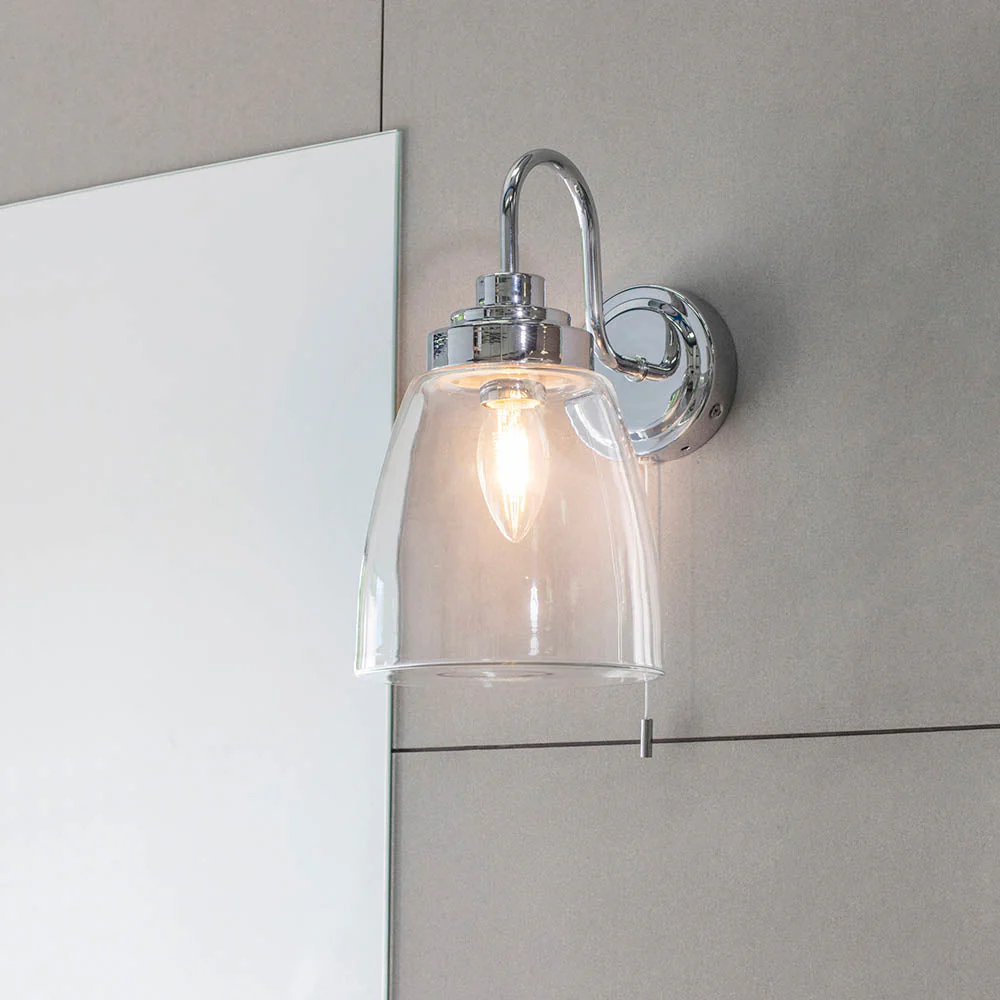 Ashbury 1Lt Bathroom Wall Light IP44 - Chrome - Image 2