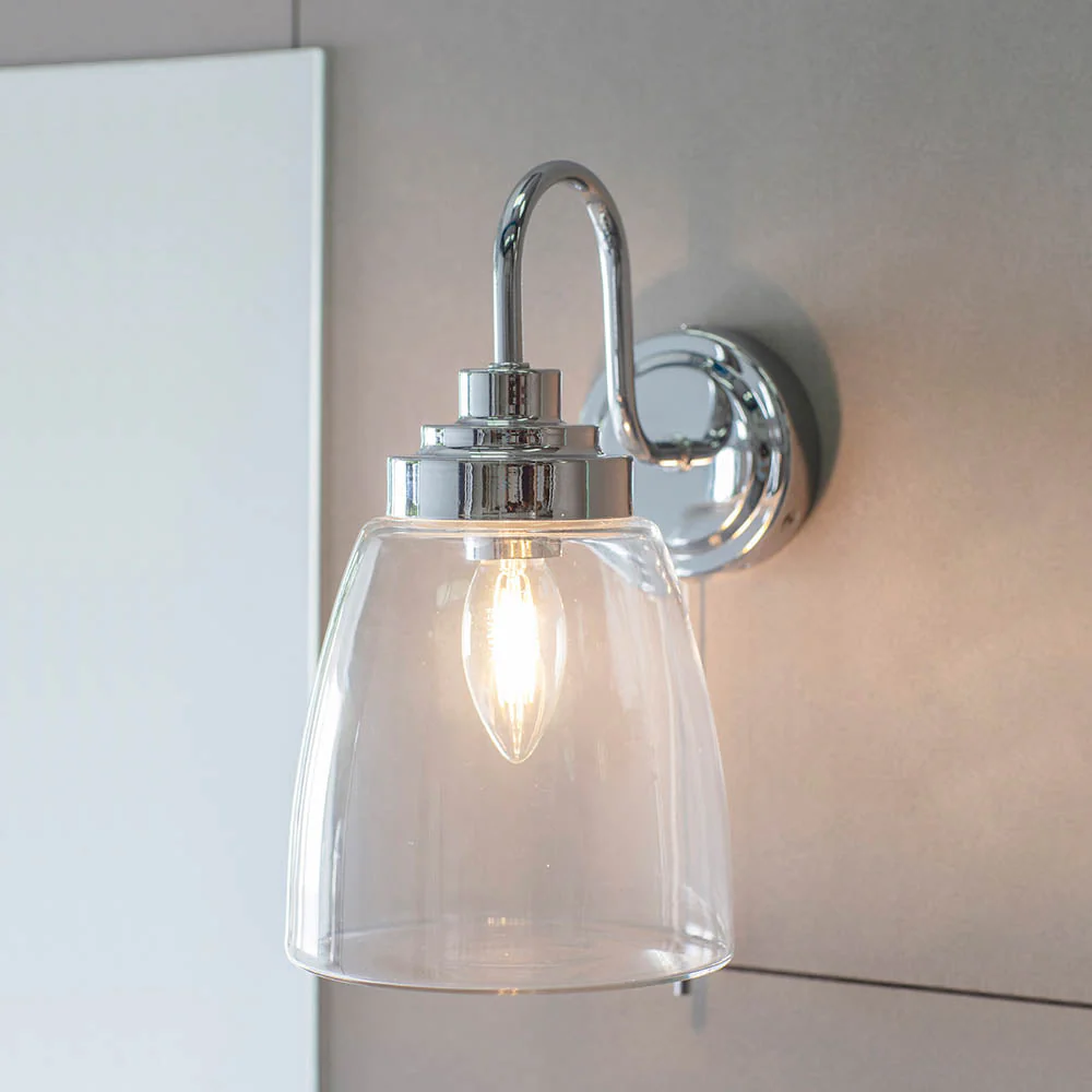 Ashbury 1Lt Bathroom Wall Light IP44 - Chrome - Image 3