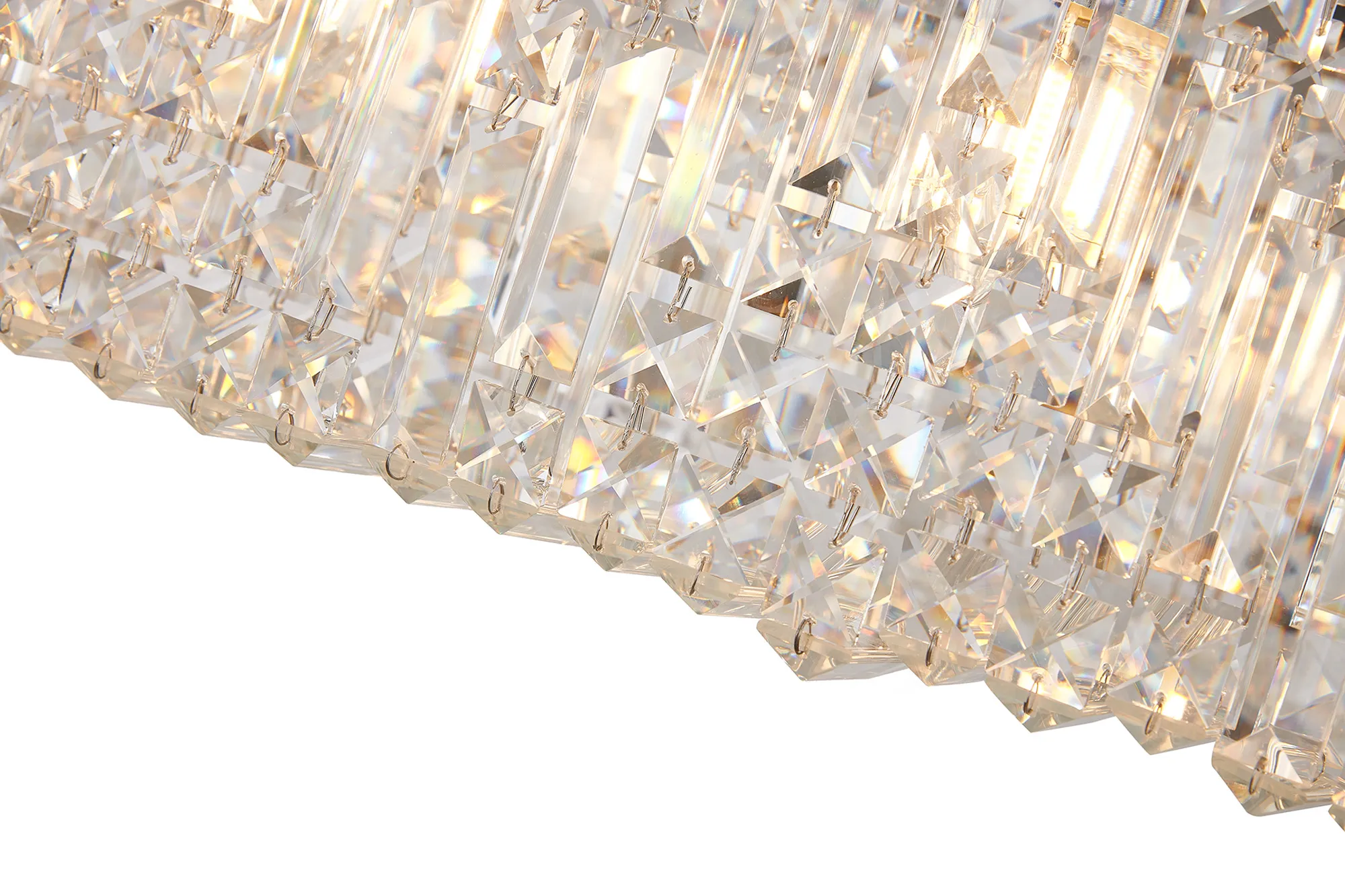 Ashby Rectangular Pendant Chandelier, 12/14 Light - Polished Chrome/ Gold Finishes - Image 10