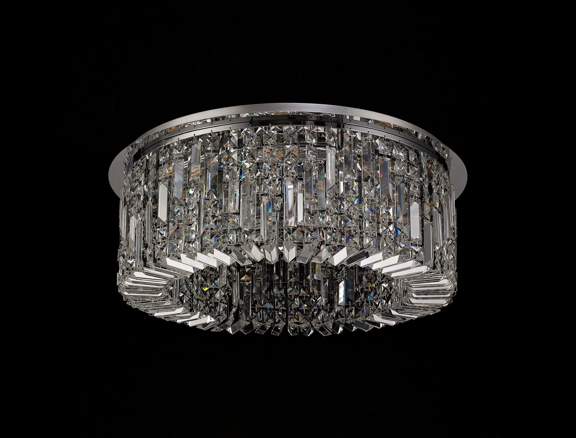 Ashby Small/Medium/Large Led Flush Ceiling Lights, 5 Light E14, Gold & Crystal/Polished Chrome & Crystal IP20 - Image 10