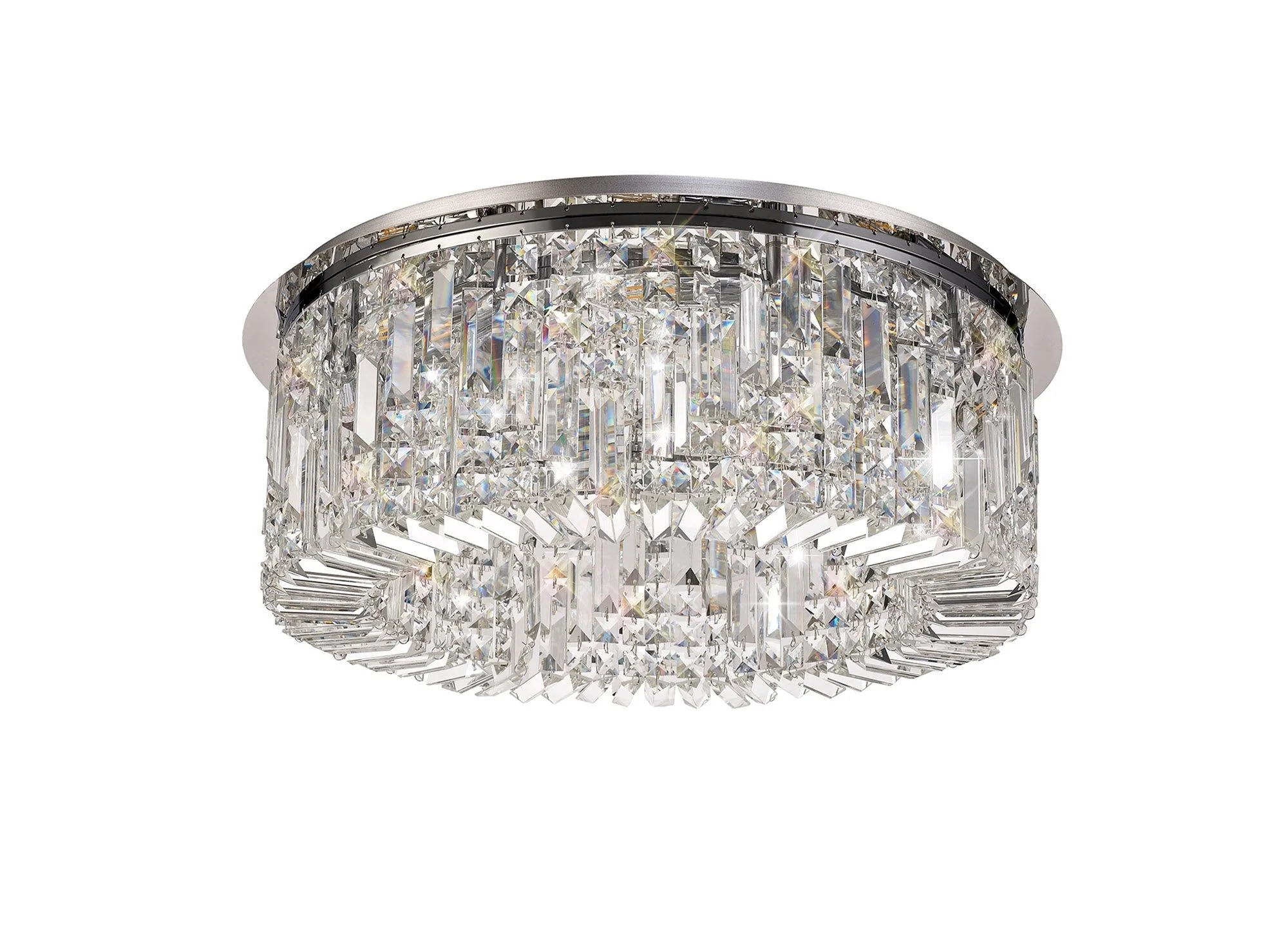 Ashby Small/Medium/Large Led Flush Ceiling Lights, 5 Light E14, Gold & Crystal/Polished Chrome & Crystal IP20 - Image 9