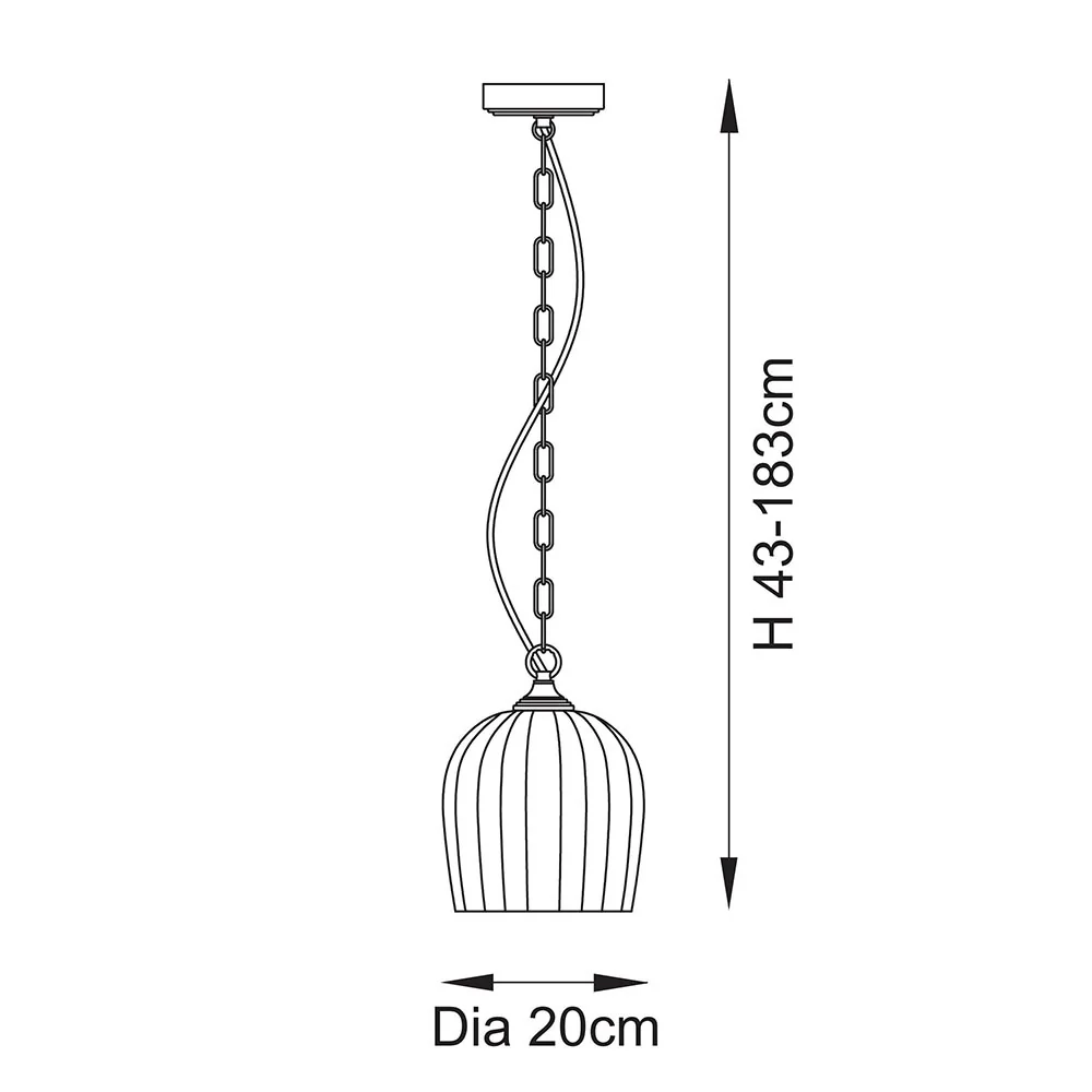 Ashcroft Single Pendant Light - Clear/Ribbed Glass Finishes - Image 11