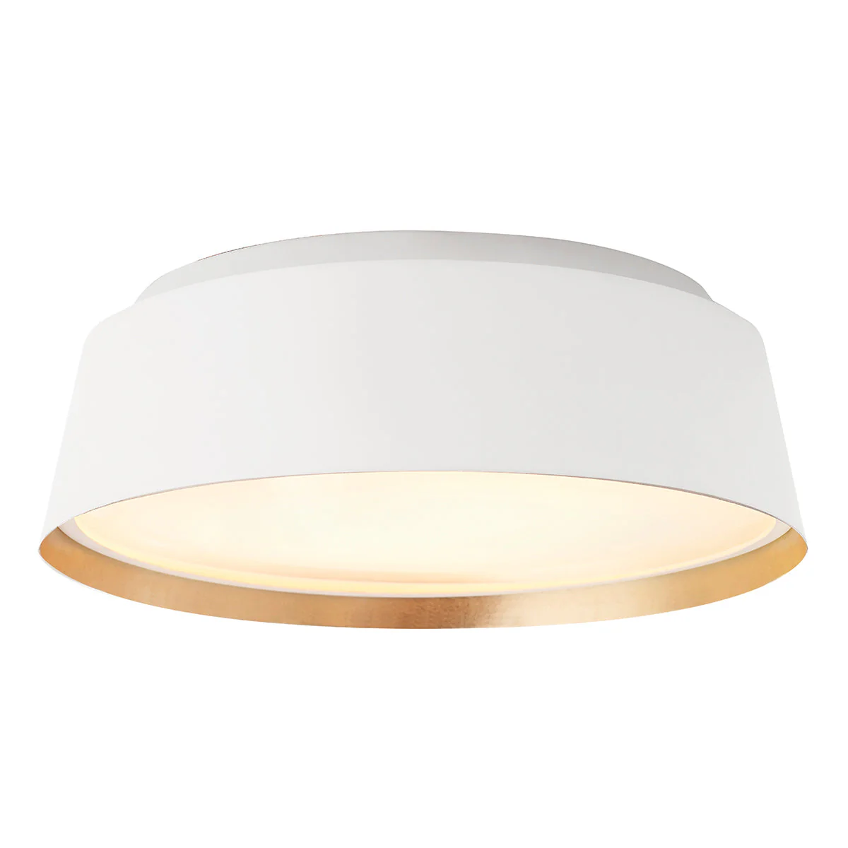 Asher 3 Light Flush Light - Midnight Black & Gold/Matte White & Gold - Image 2