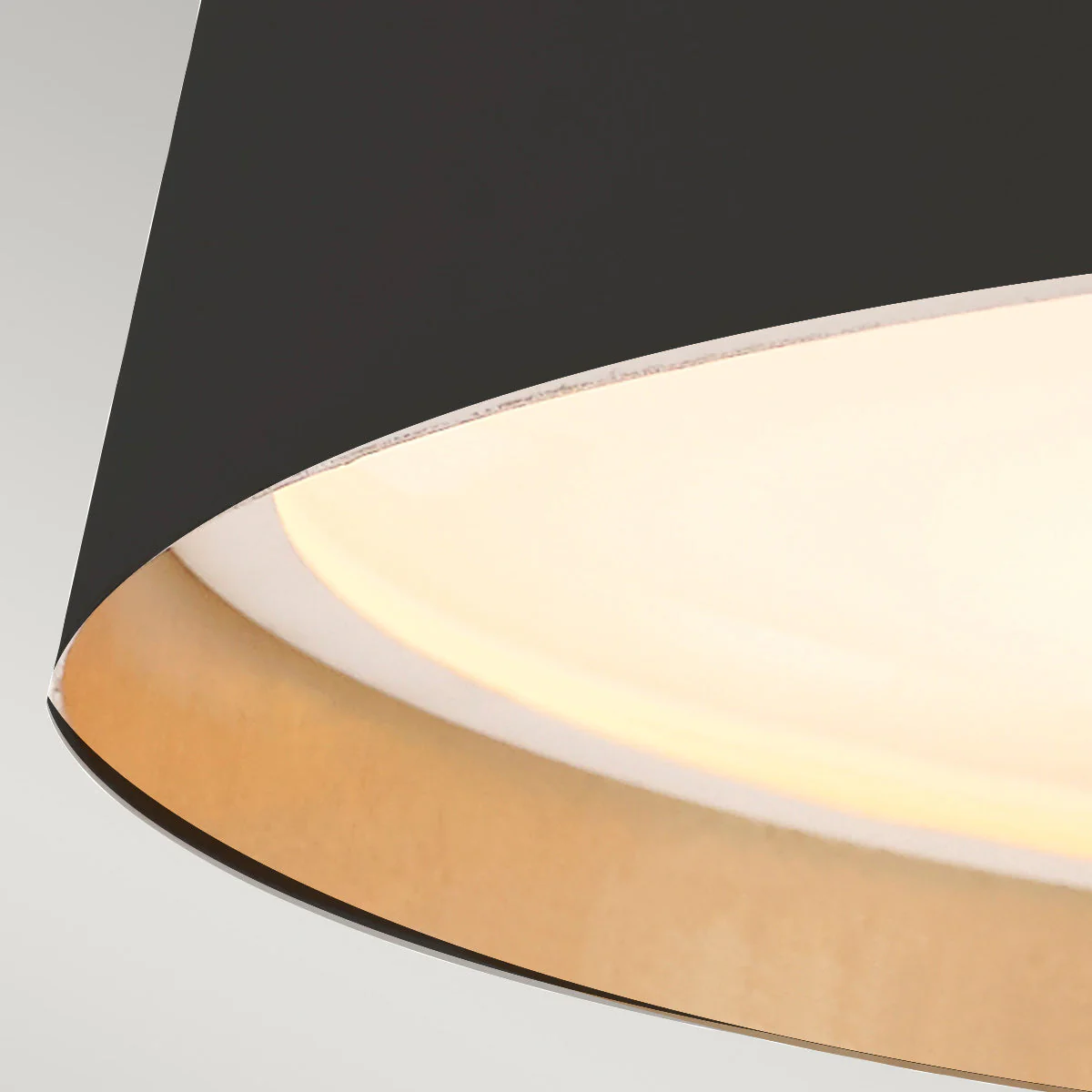 Asher 3 Light Flush Light - Midnight Black & Gold/Matte White & Gold - Image 5