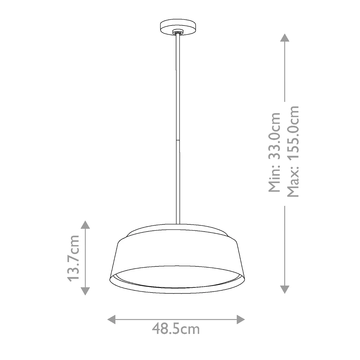 Asher 5 Light Pendant - Midnight Black & Gold/Matte White & Gold E14 - Image 7
