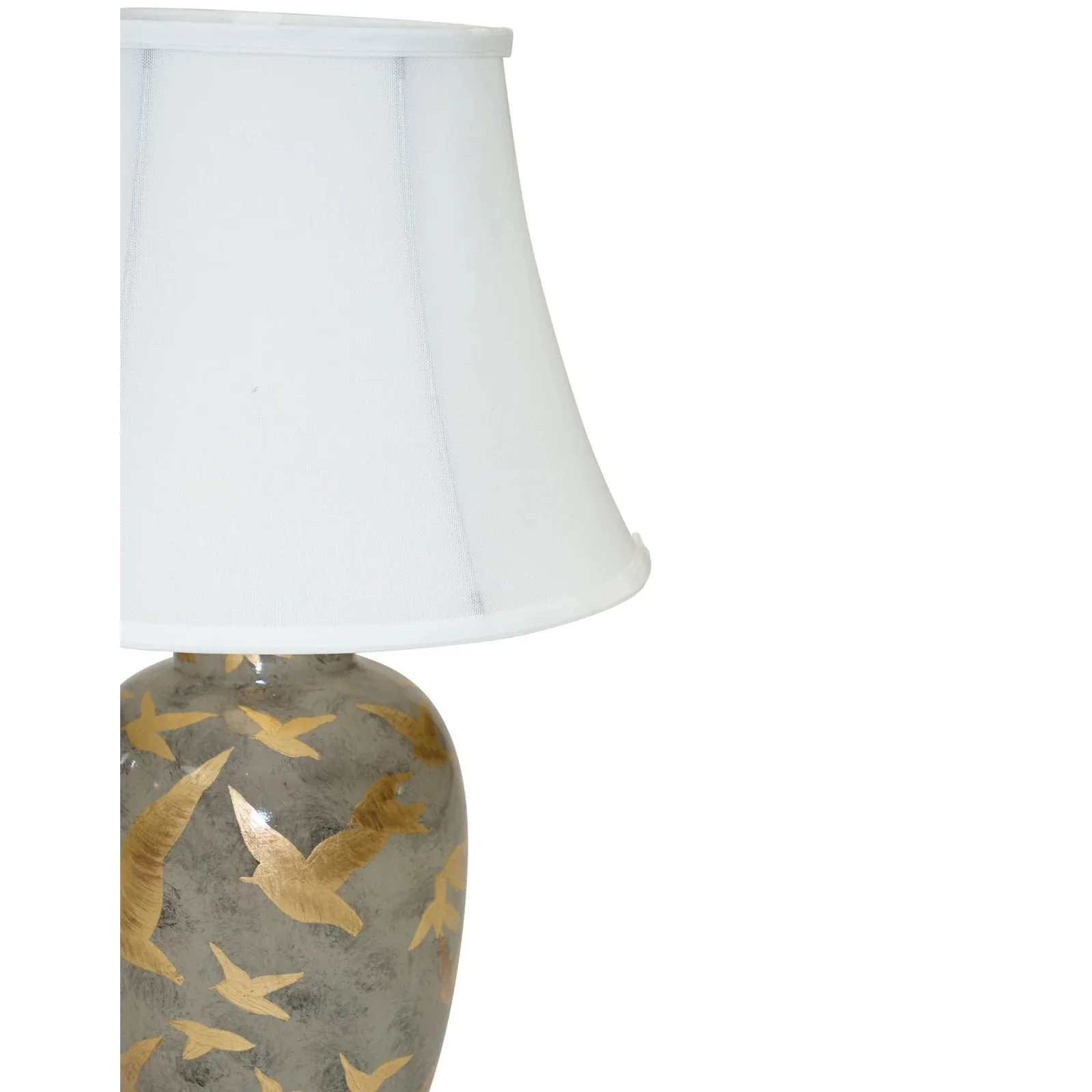 Ashford Small/Large Lamp -  Charcoal Grey & Bird Pattern Finish - Image 2
