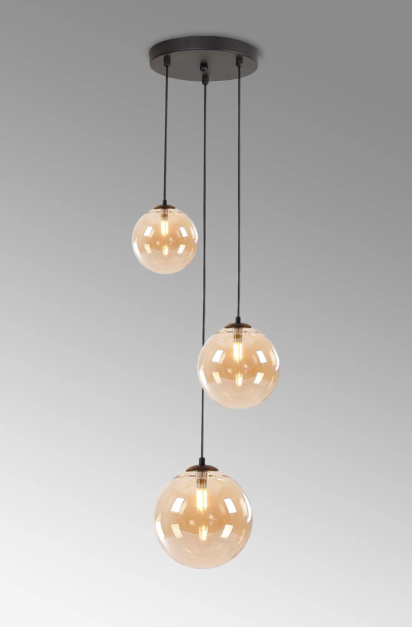 Seville 31cm Round Pendant, 3 x G9 - Image 6