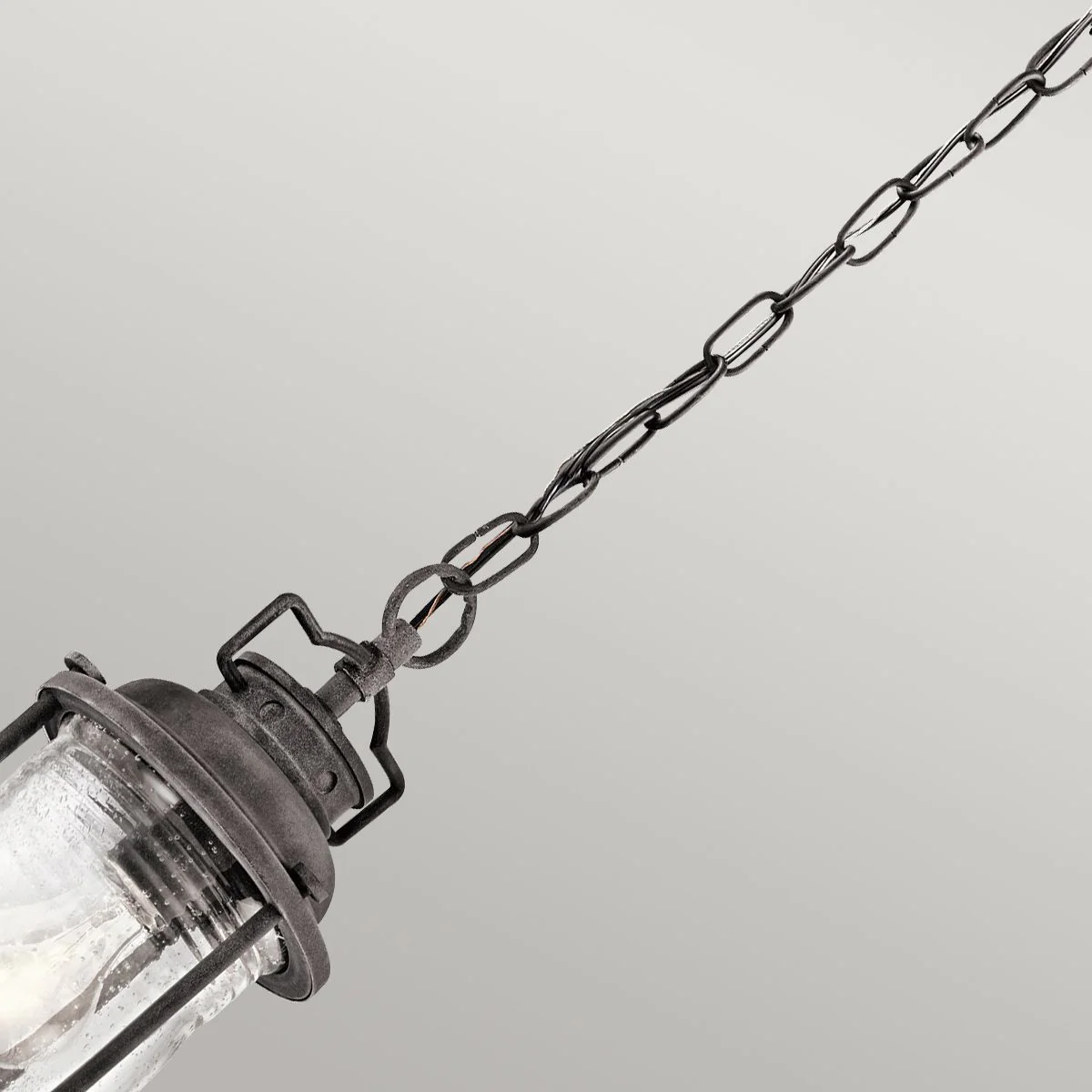 Ashland Bay 1 Light Small Chain Lantern - Burnished Bronze/Weathered Zinc IP44 E27 - Image 10