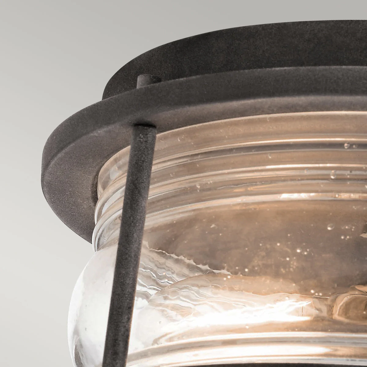 Ashland Bay 2Lt Outdoor Flush Light – Weathered Zinc/Burnished Bronze Finish - Image 2