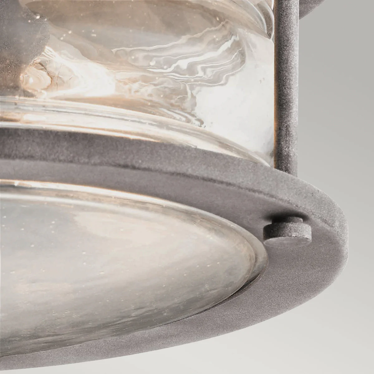 Ashland Bay 2Lt Outdoor Flush Light – Weathered Zinc/Burnished Bronze Finish - Image 3