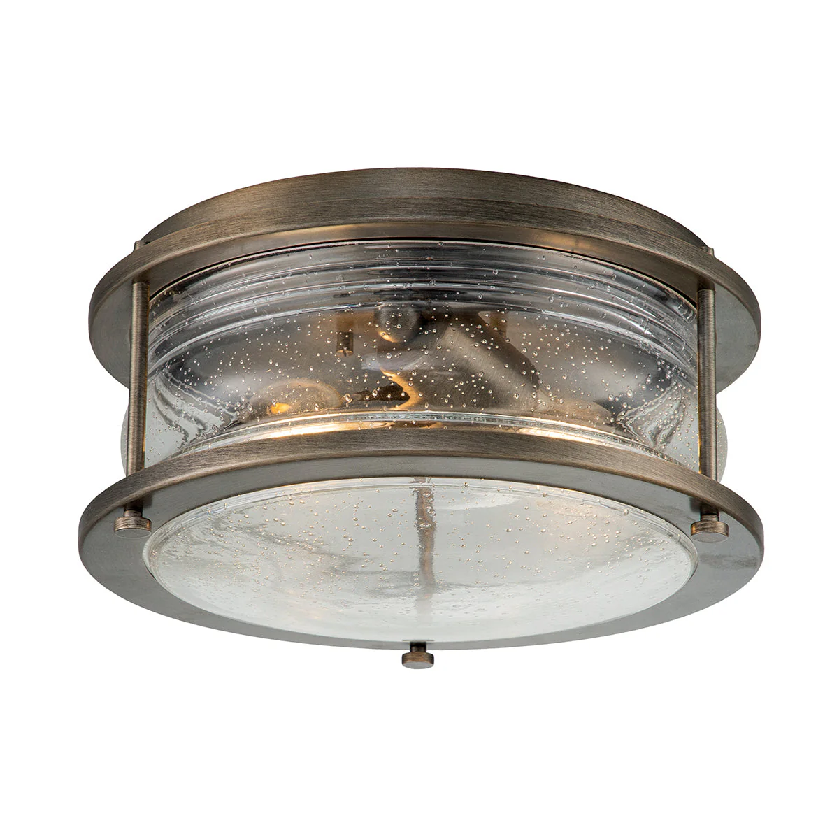 Ashland Bay 2Lt Outdoor Flush Light – Weathered Zinc/Burnished Bronze Finish - Image 5