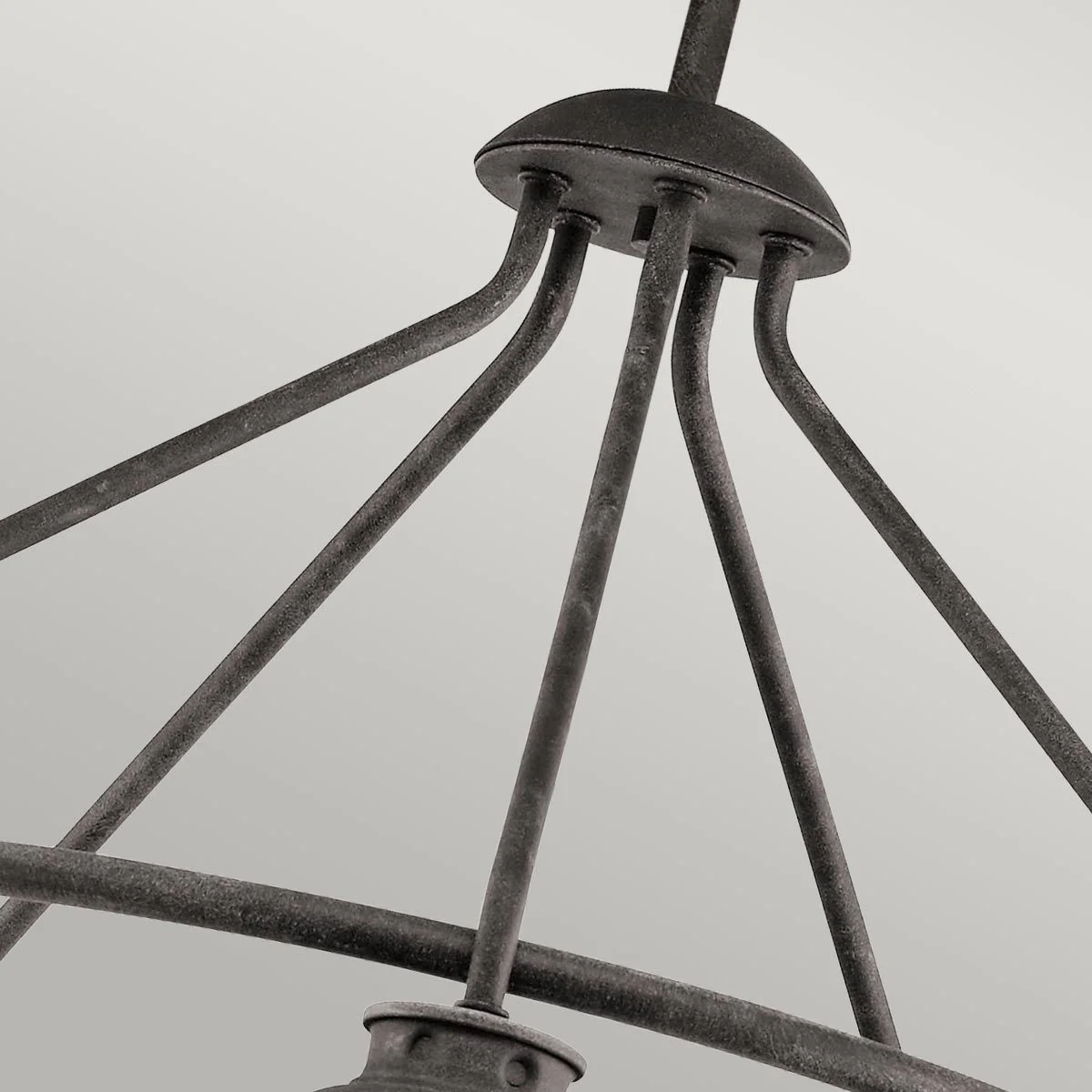Ashland Bay 5 Light Outdoor Chandelier - Burnished Bronze/Weathered Zinc IP44 E27 - Image 10