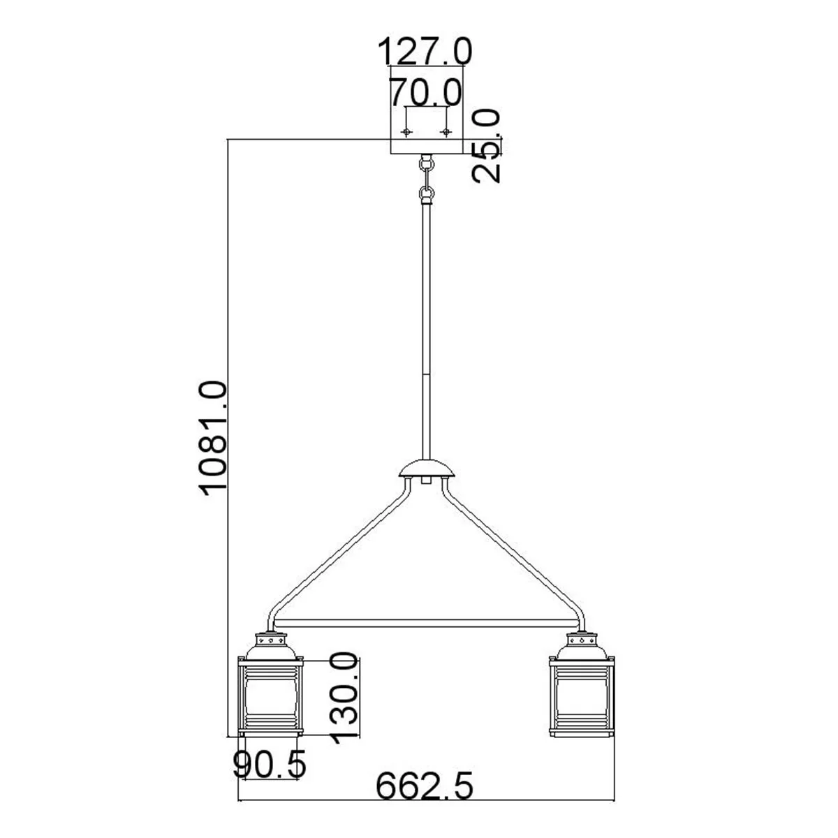 Ashland Bay 5 Light Outdoor Chandelier - Burnished Bronze/Weathered Zinc IP44 E27 - Image 12