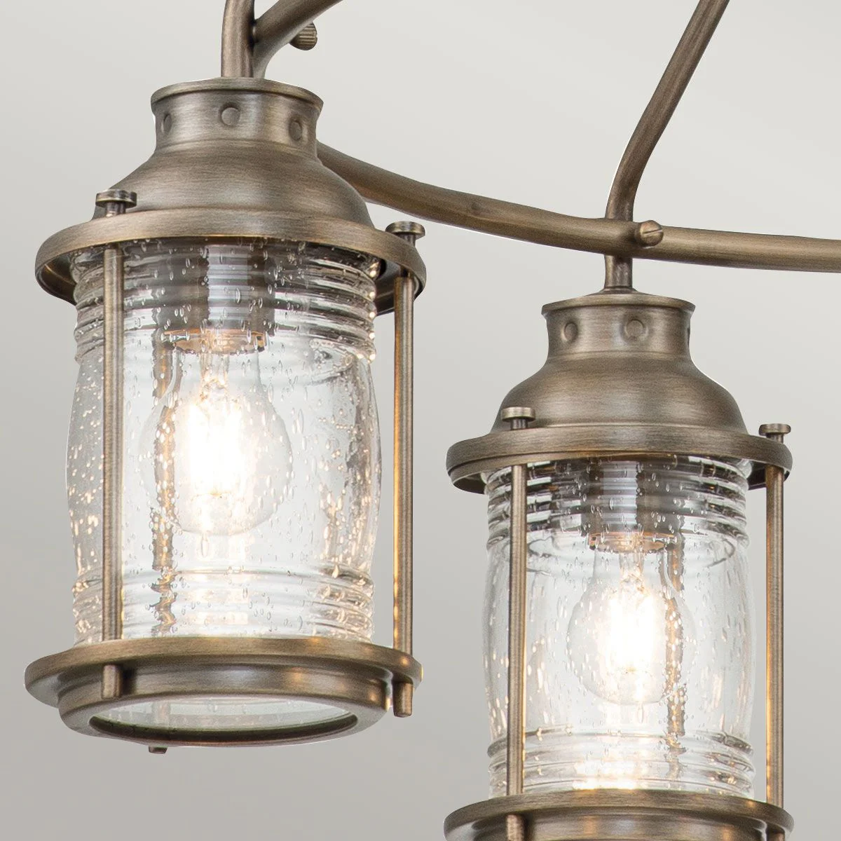 Ashland Bay 5 Light Outdoor Chandelier - Burnished Bronze/Weathered Zinc IP44 E27 - Image 4