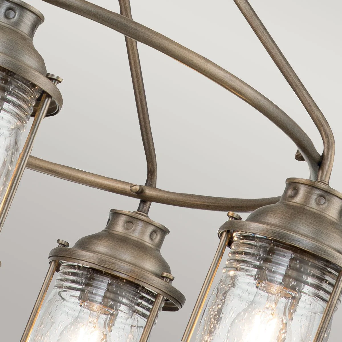 Ashland Bay 5 Light Outdoor Chandelier - Burnished Bronze/Weathered Zinc IP44 E27 - Image 6