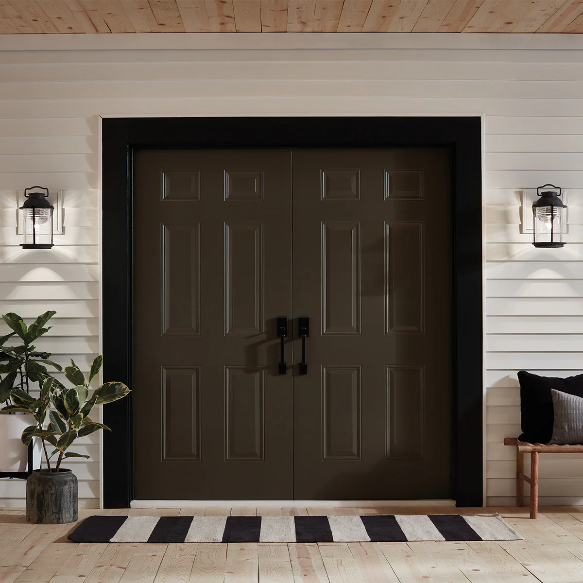 Ashland Bay Small/Medium/Large Wall Lantern - Weathered Zinc/Burnished Bronze Finish - Image 12