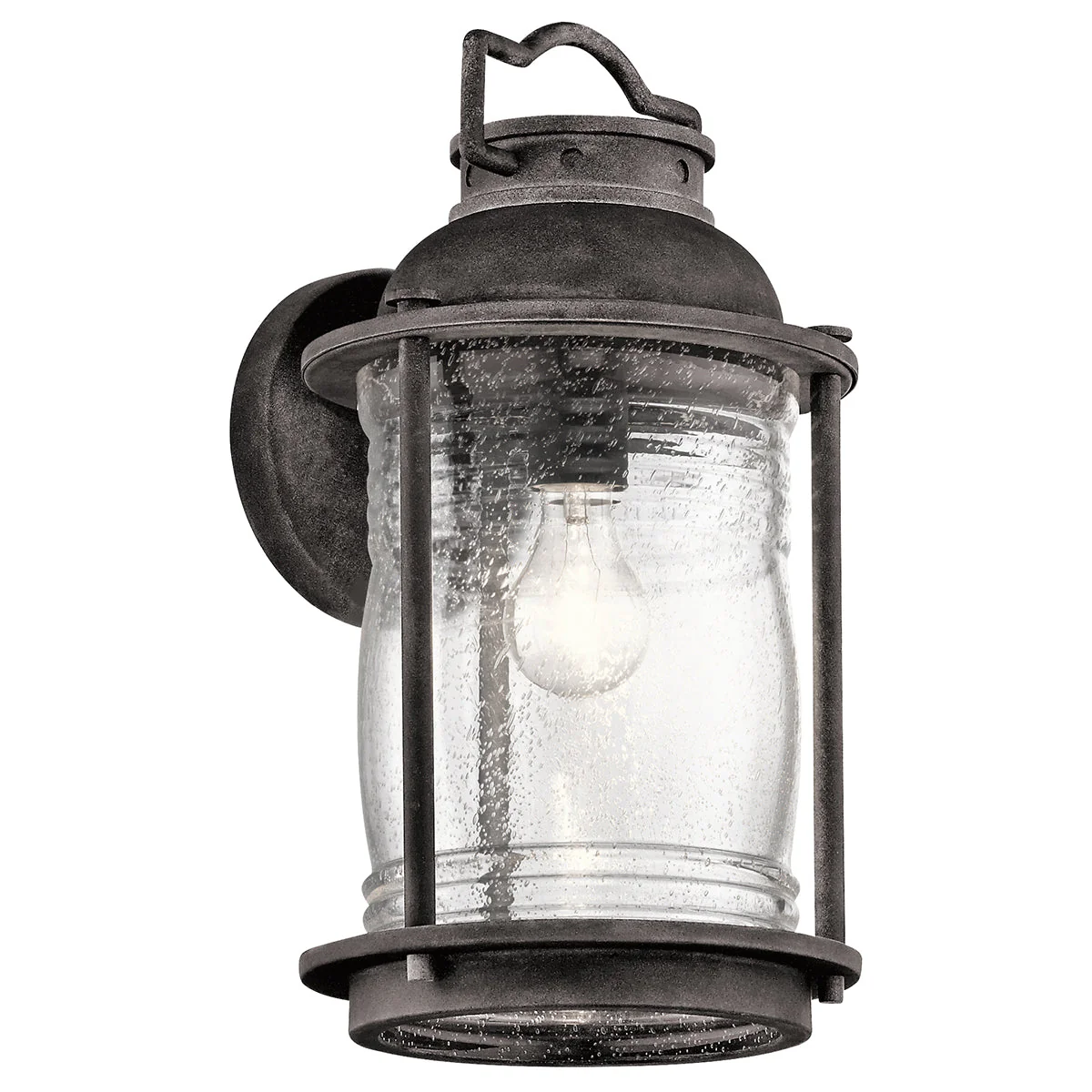 Ashland Bay Small/Medium/Large Wall Lantern - Weathered Zinc/Burnished Bronze Finish - Image 13