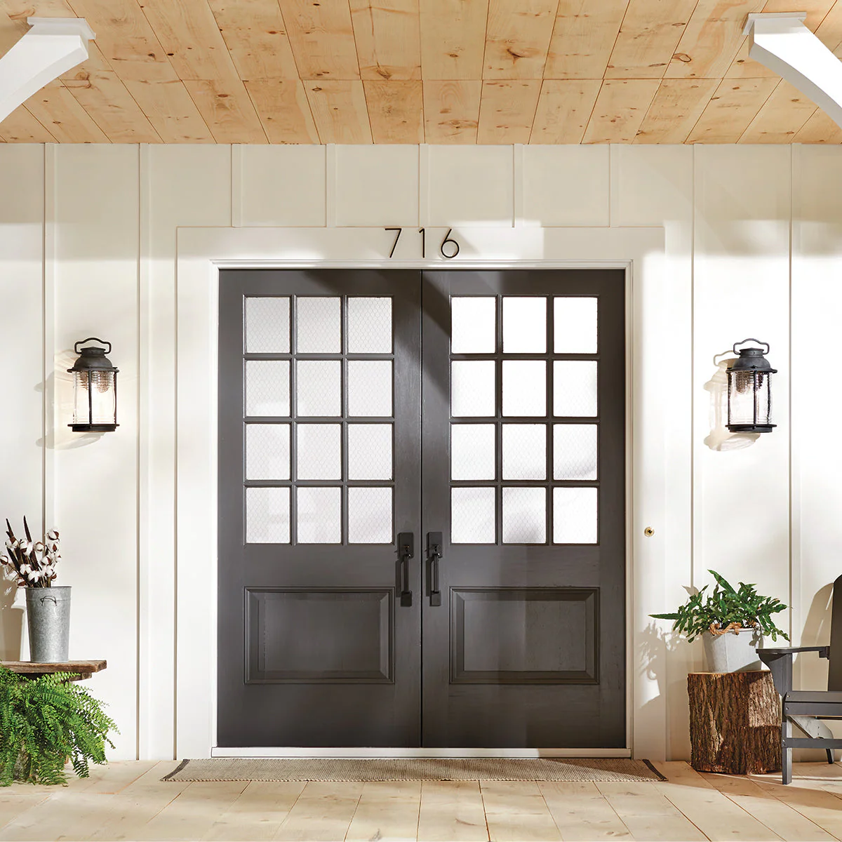 Ashland Bay Small/Medium/Large Wall Lantern - Weathered Zinc/Burnished Bronze Finish - Image 14