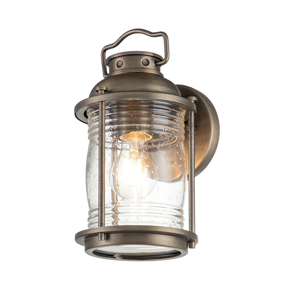 Ashland Bay Small/Medium/Large Wall Lantern - Weathered Zinc/Burnished Bronze Finish - Image 16
